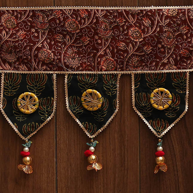 Handmade fabric toran for festive decor 148 - handcrafted