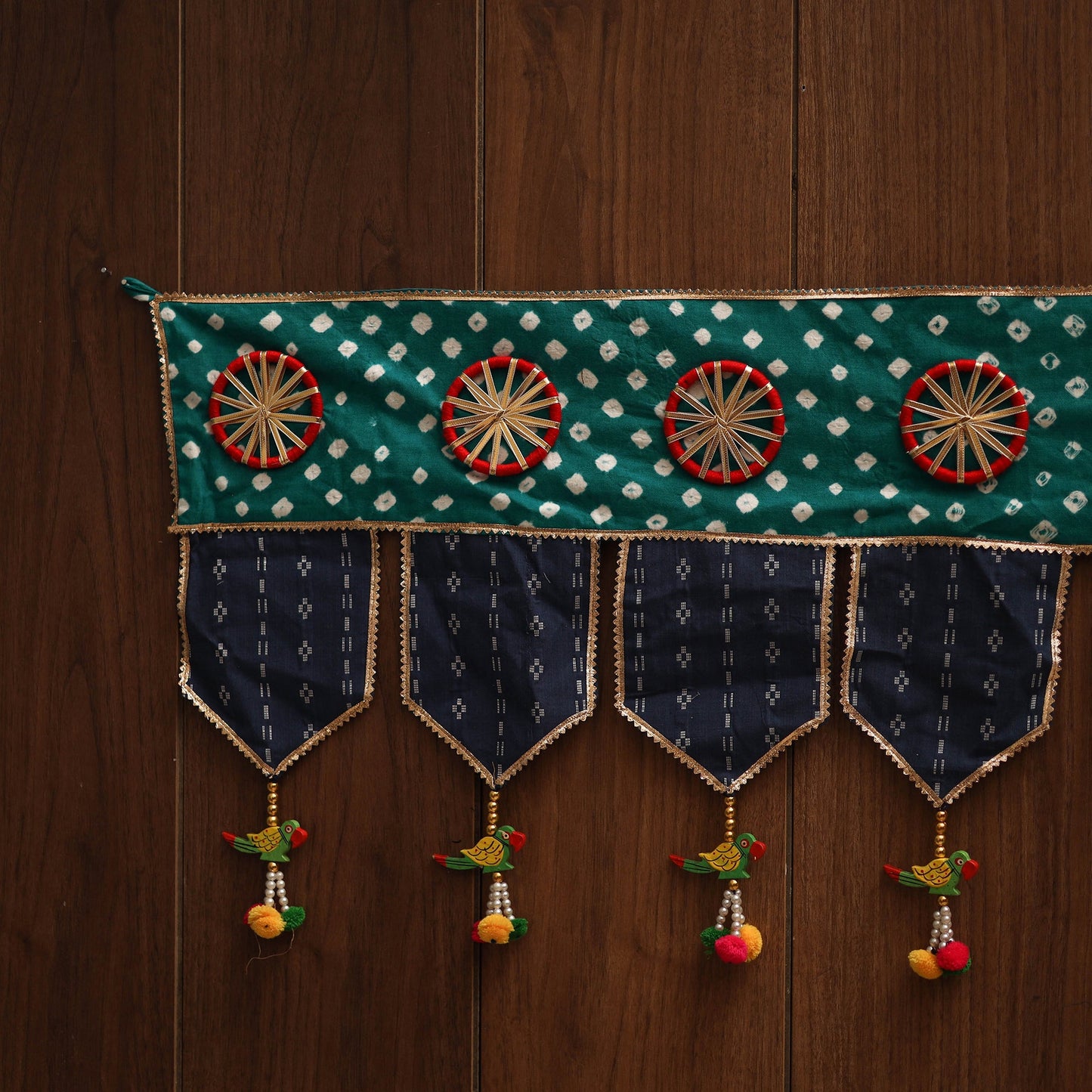 Handmade fabric toran for festive decor 149 - handcrafted