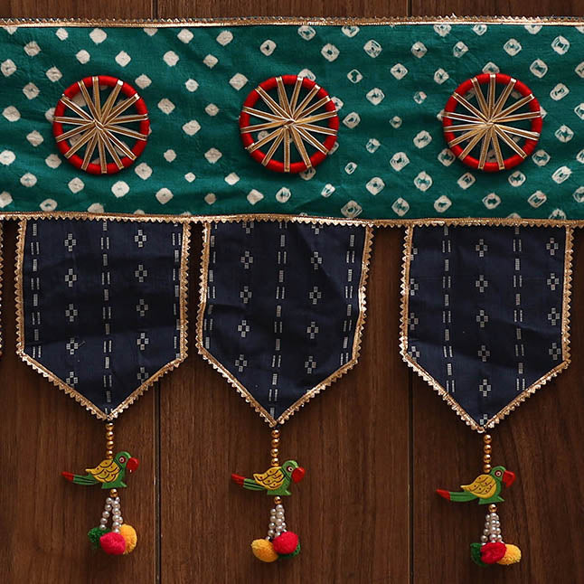 Handmade fabric toran for festive decor 149 - handcrafted