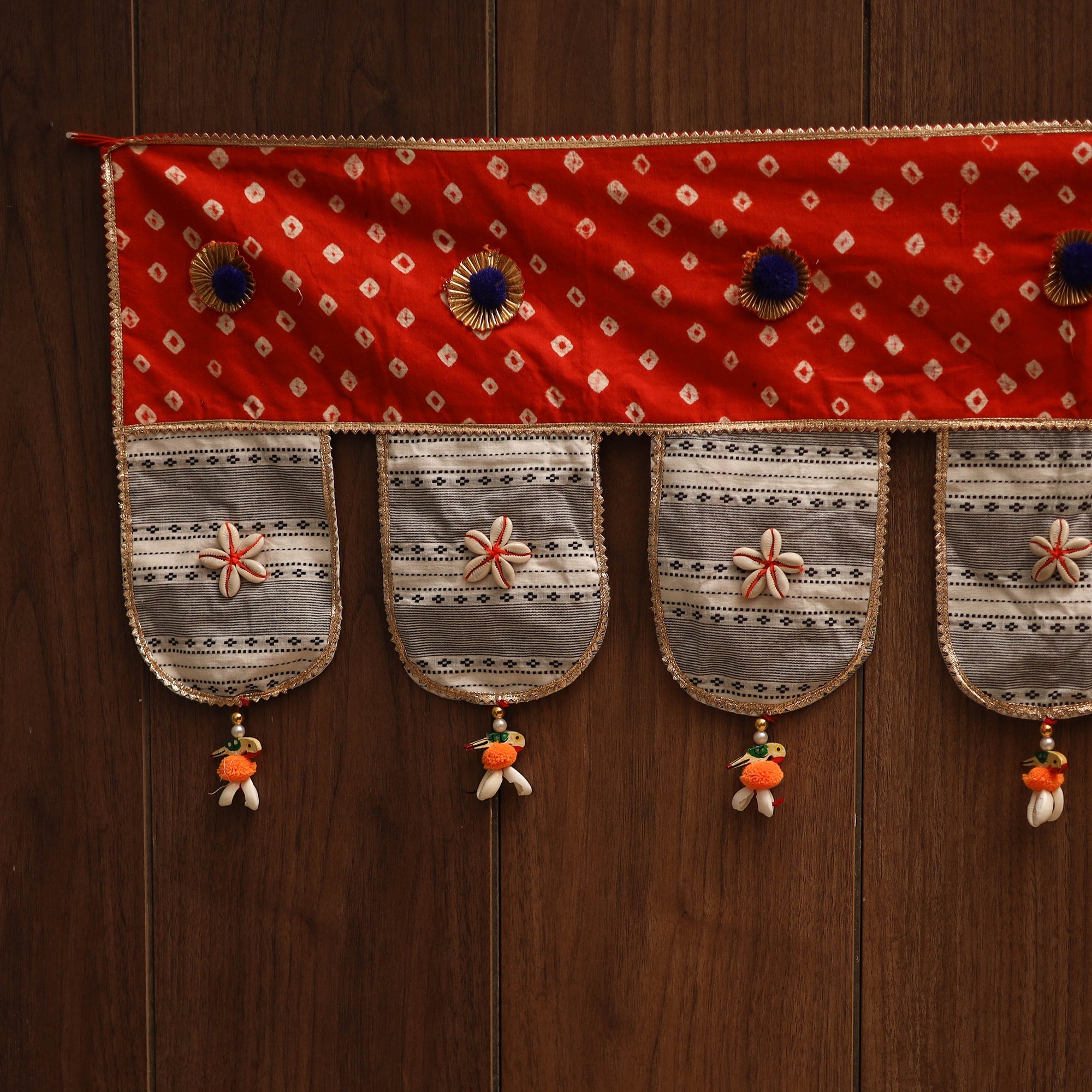 Handmade fabric toran for festive decor 151 - handcrafted