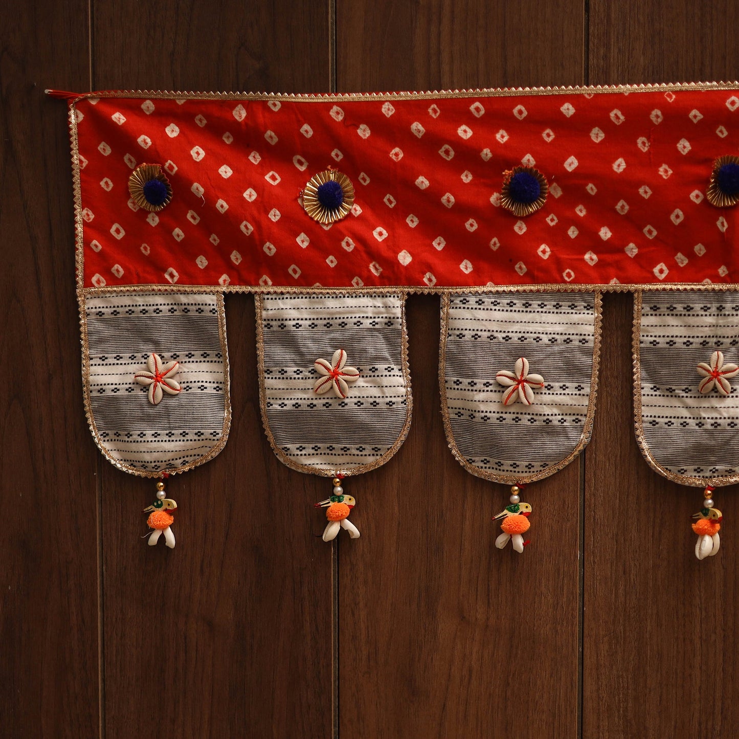 Handmade fabric toran for festive decor 151 - handcrafted