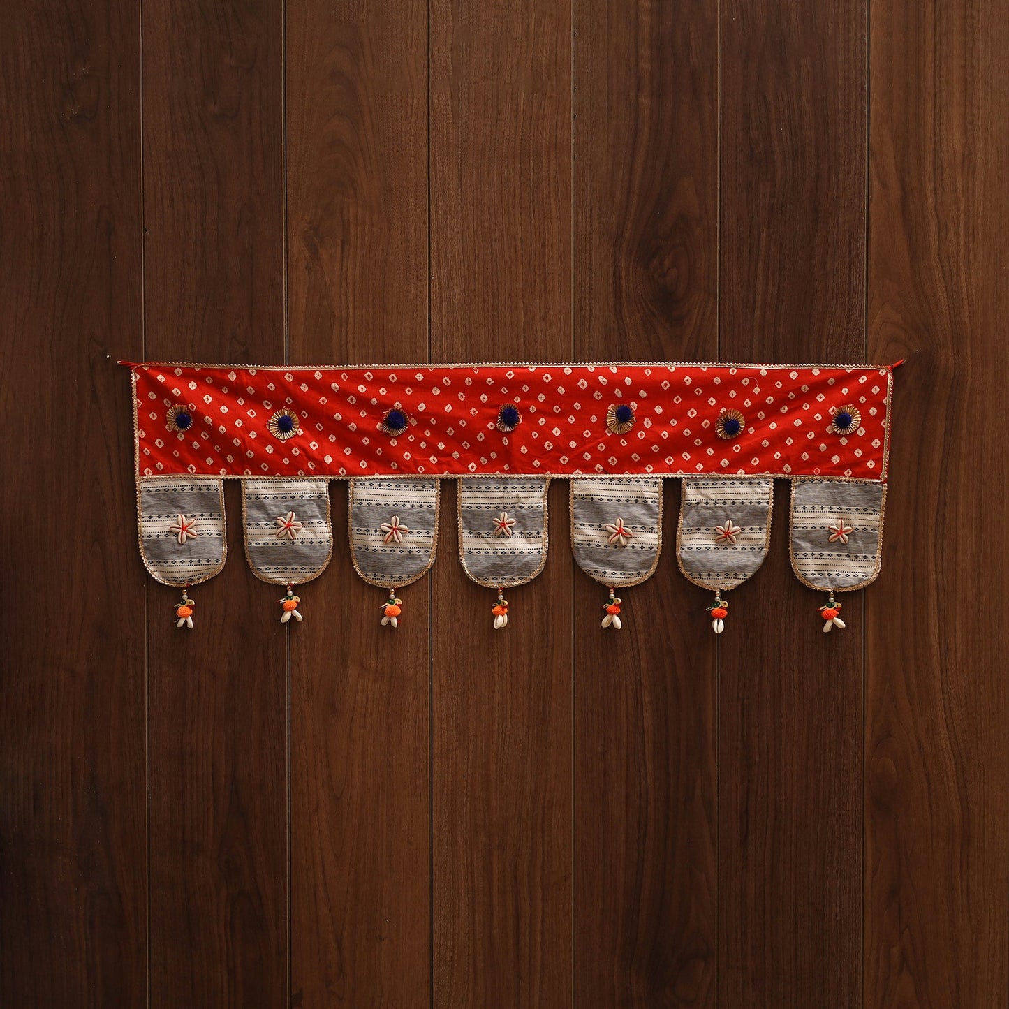 Handmade fabric toran for festive decor 151 - handcrafted