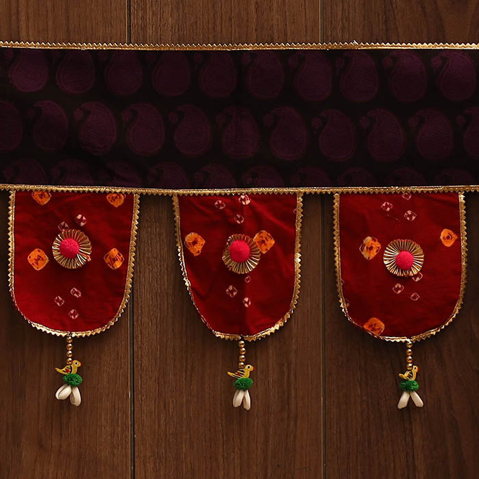 Handmade fabric toran for festive decor 153 - handcrafted