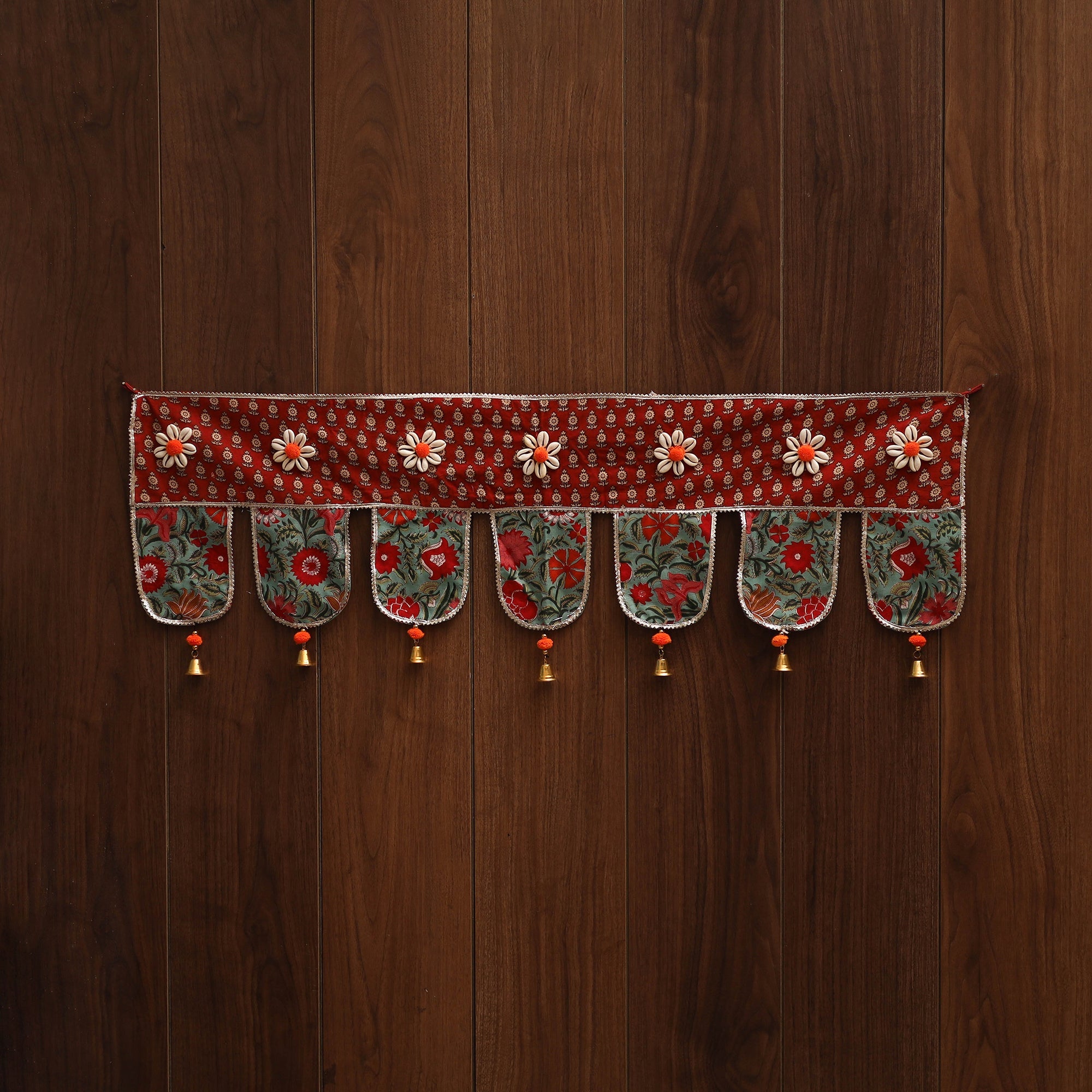 Handmade fabric toran for festive decor 154 - handcrafted