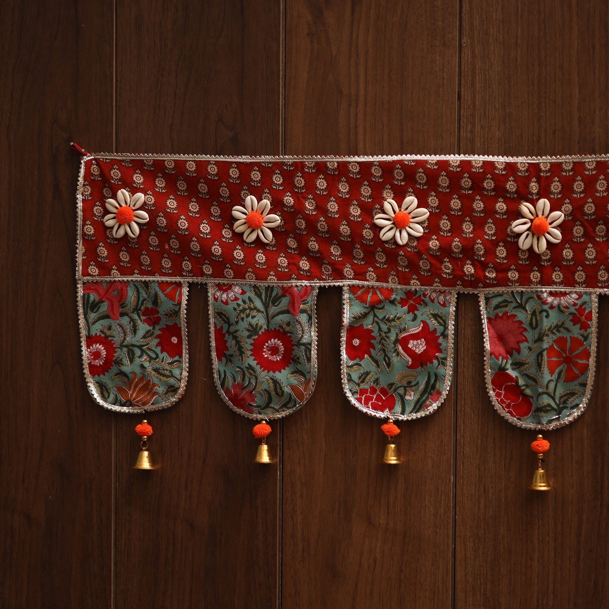 Handmade fabric toran for festive decor 154 - handcrafted