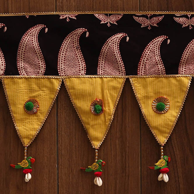 Handmade fabric toran for festive decor 155 - handcrafted