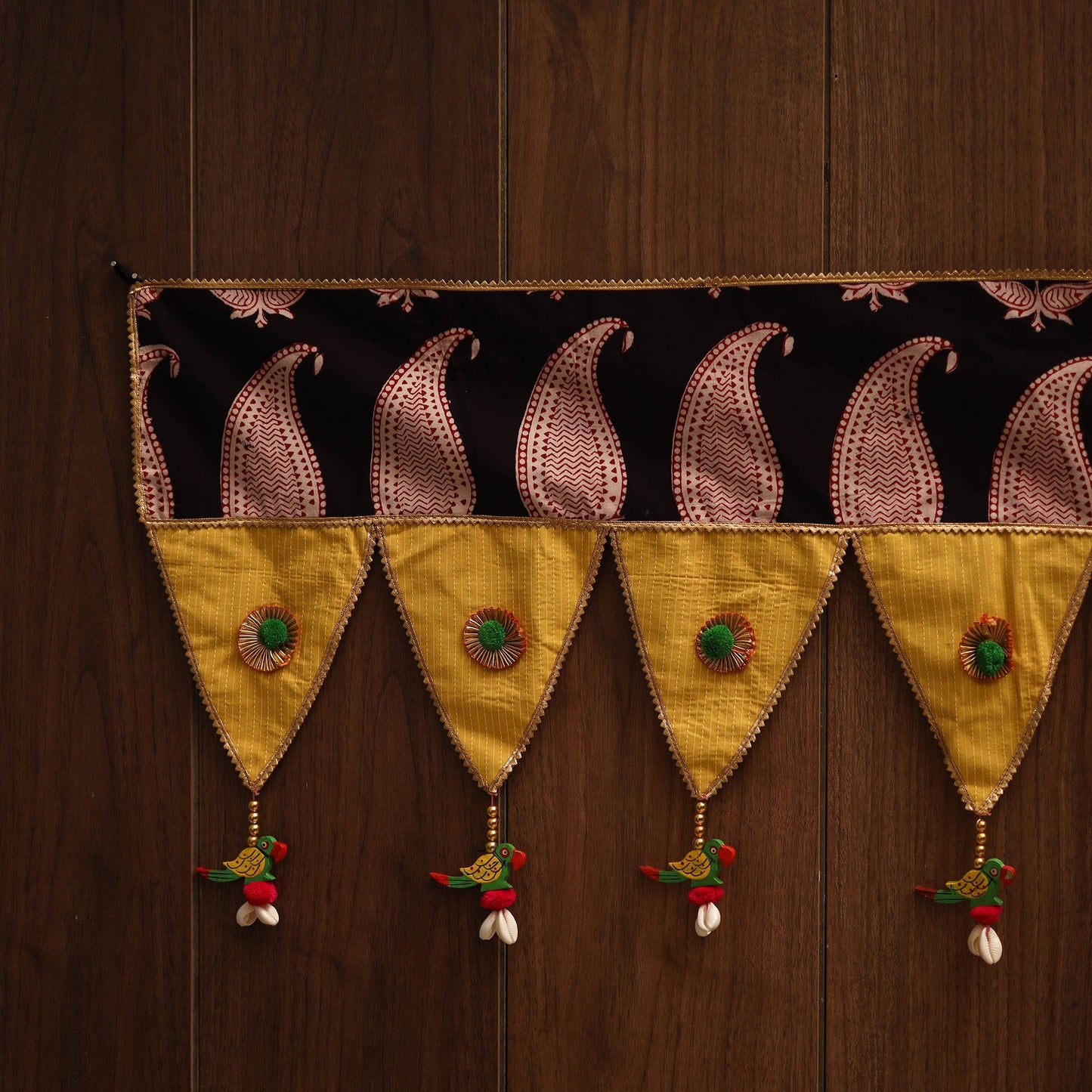 Handmade fabric toran for festive decor 155 - handcrafted