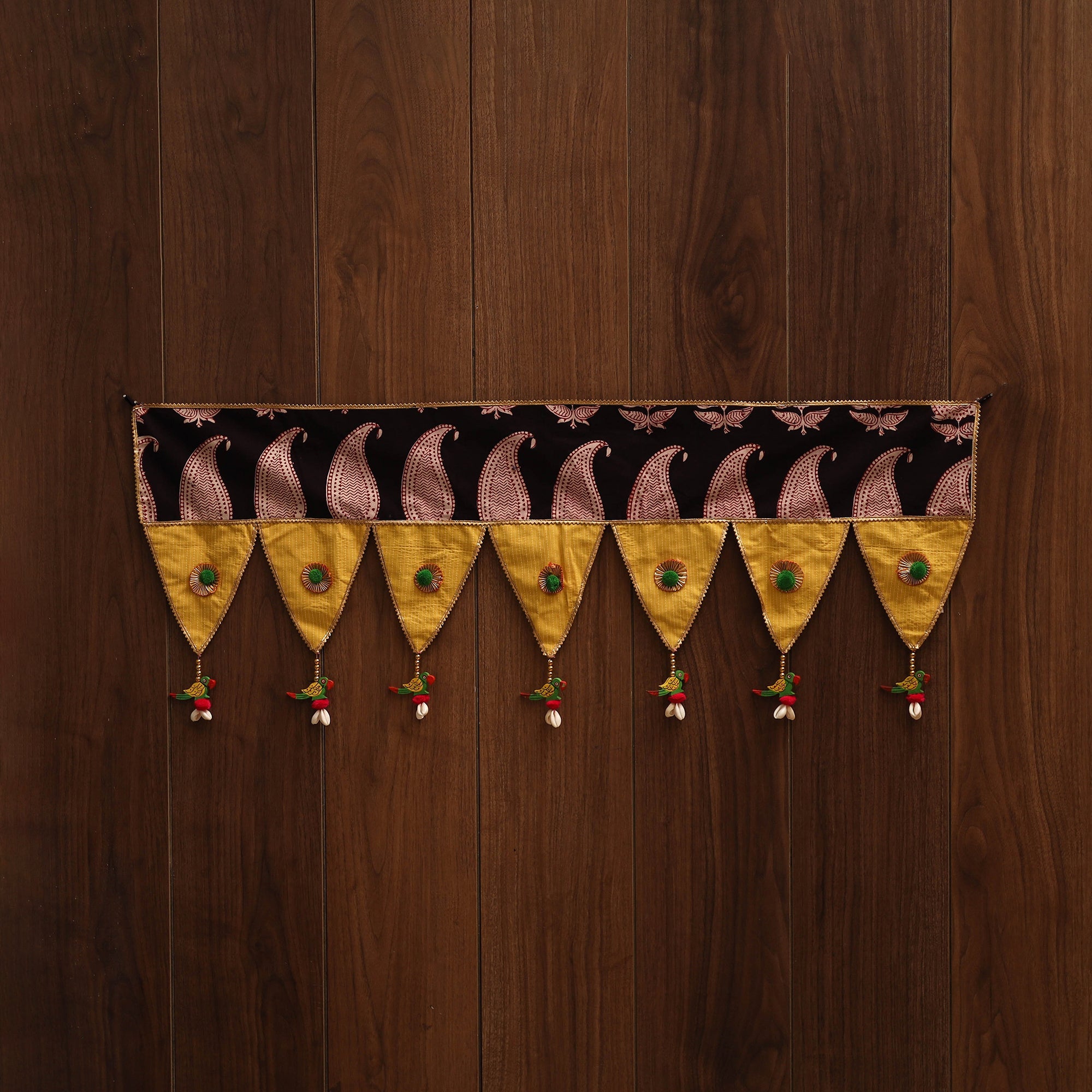 Handmade fabric toran for festive decor 155 - handcrafted