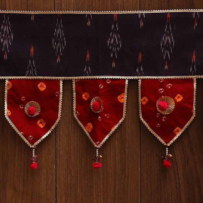 Handmade fabric toran for festive decor 157 - handcrafted