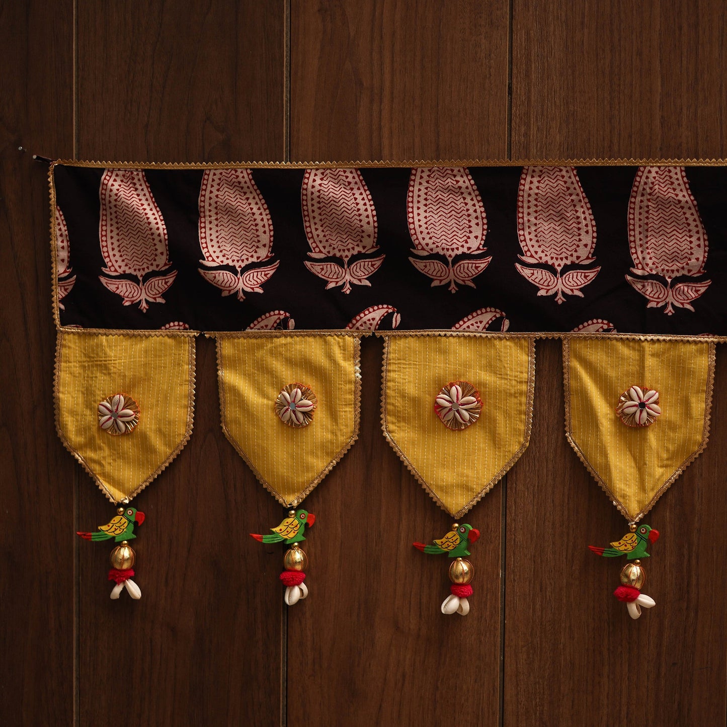 Handmade fabric toran for festive decor 160 - handcrafted