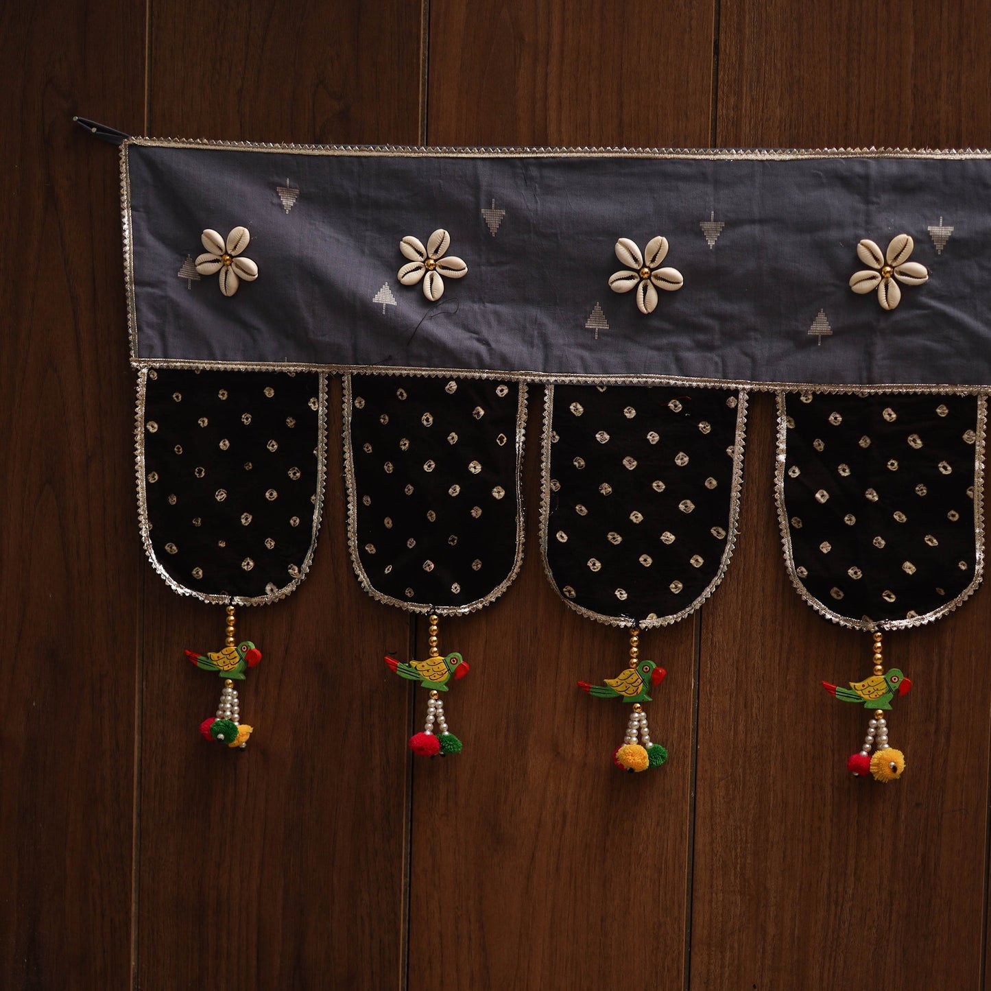 Handmade fabric toran for festive decor 161 - handcrafted