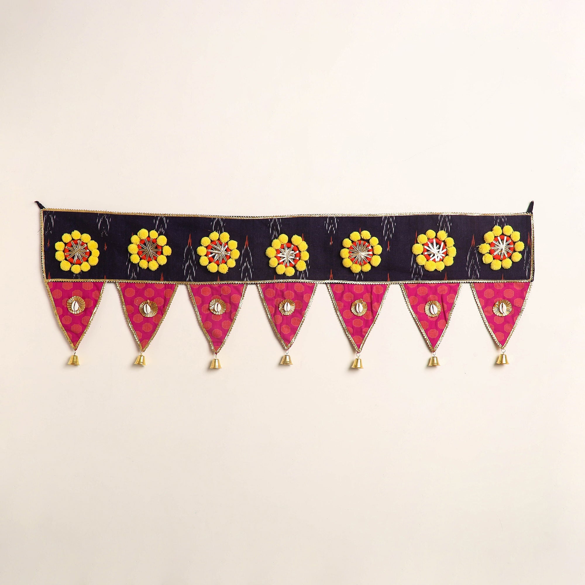 Handmade fabric toran for festive decor 21 - handcrafted