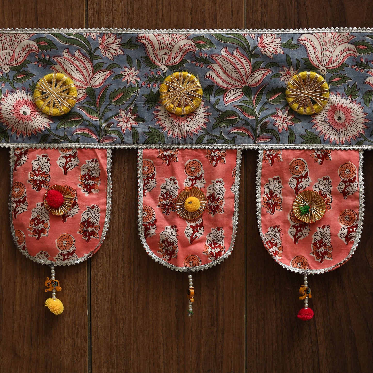 Handmade fabric toran for festive decor 24 - handcrafted