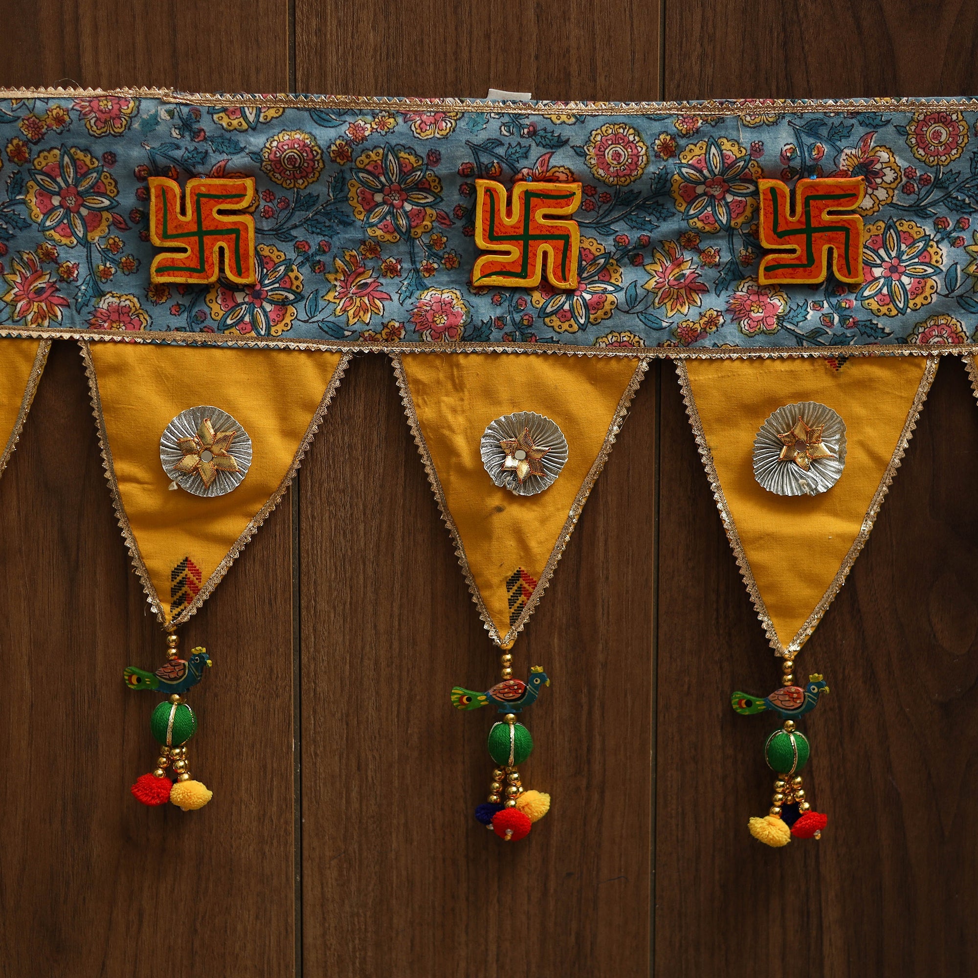 Handmade fabric toran for festive decor 33 - handcrafted