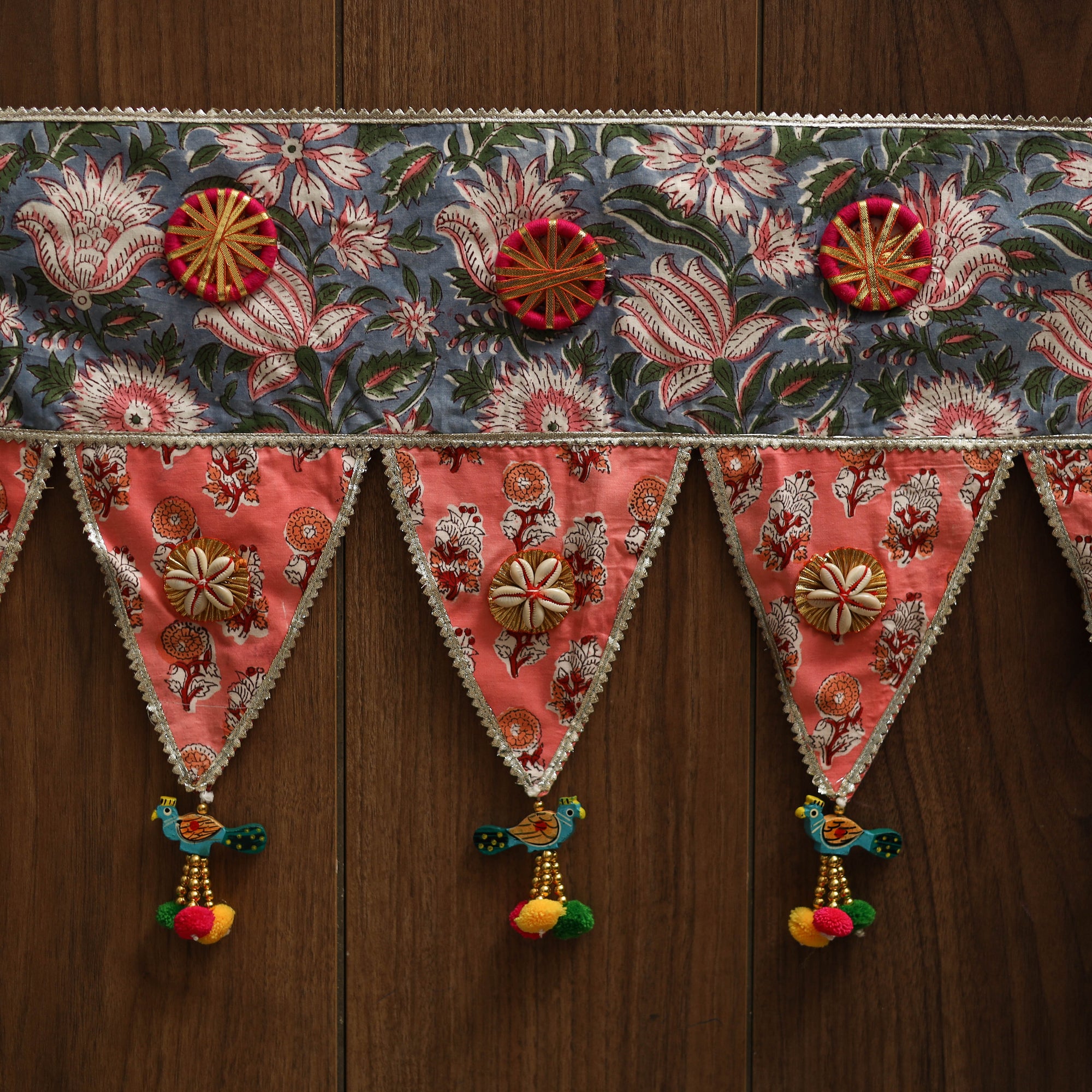 Handmade fabric toran for festive decor 36 - handcrafted