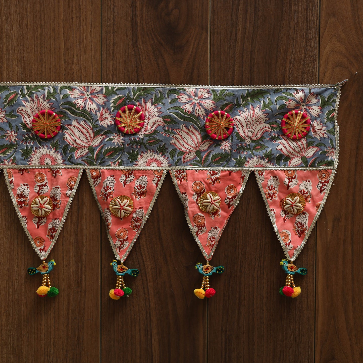 Handmade fabric toran for festive decor 36 - handcrafted