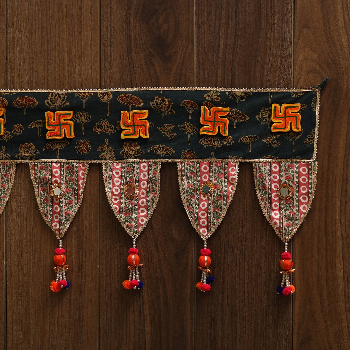 Handmade fabric toran for festive decor 38 - handcrafted