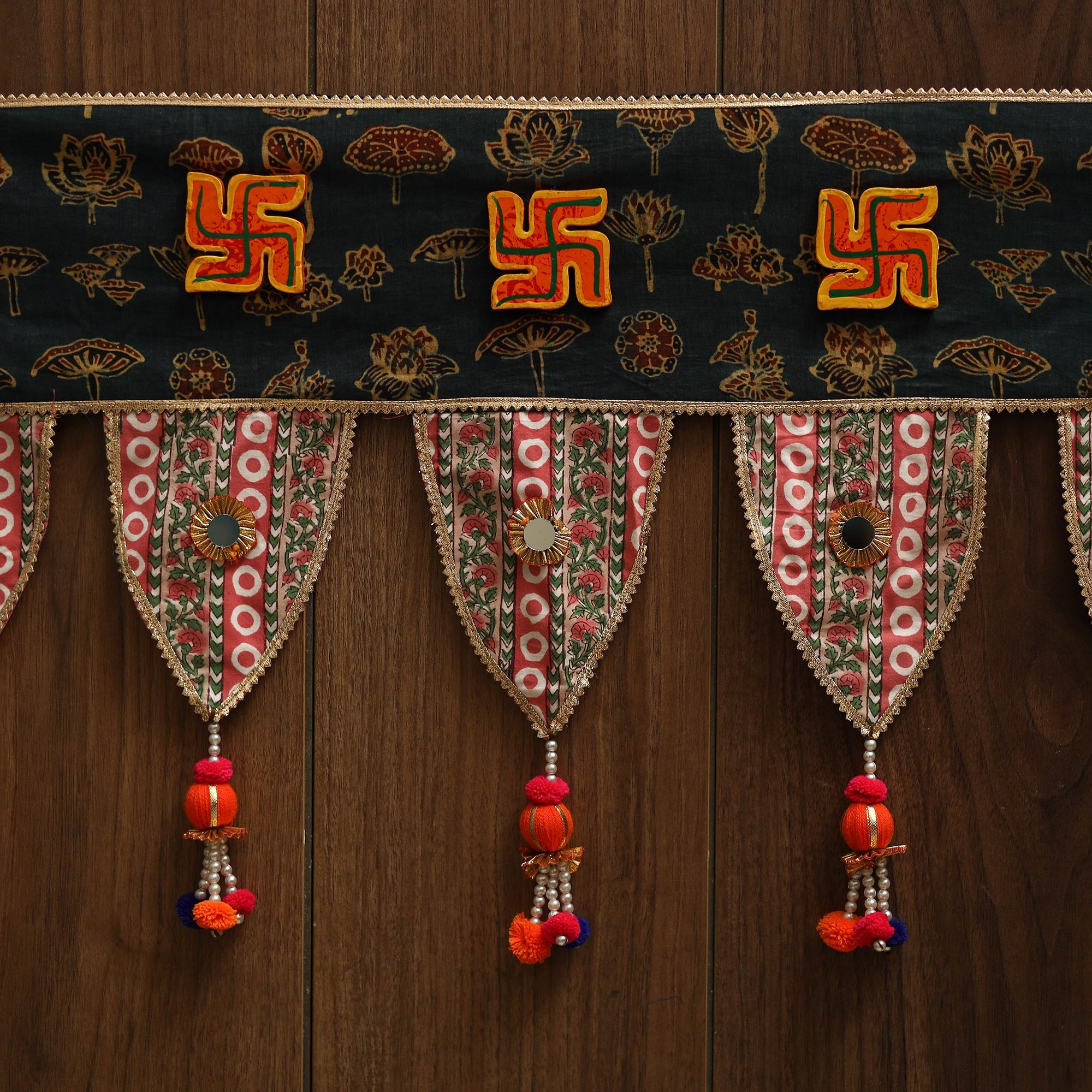 Handmade fabric toran for festive decor 38 - handcrafted