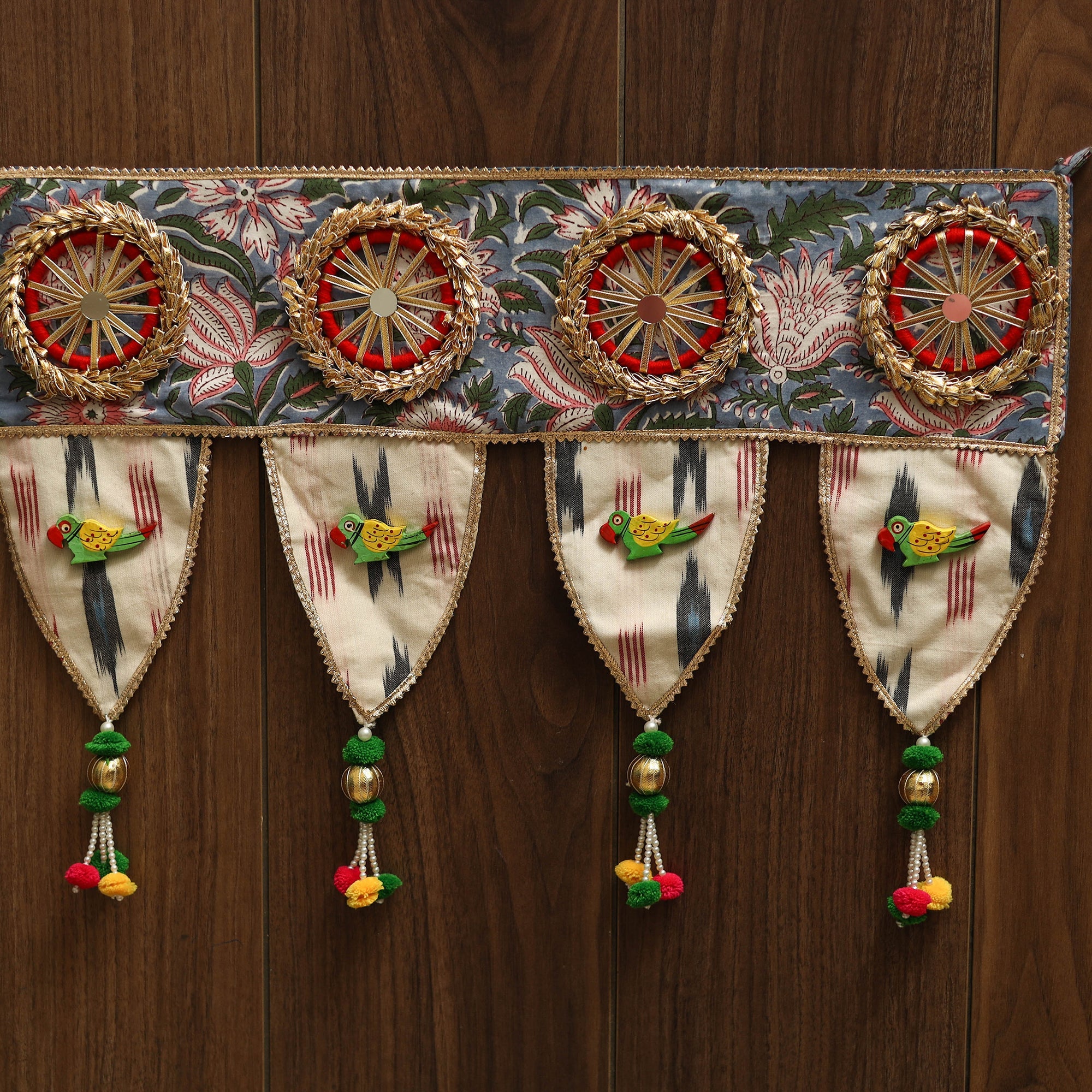 Handmade fabric toran for festive decor 39 - handcrafted