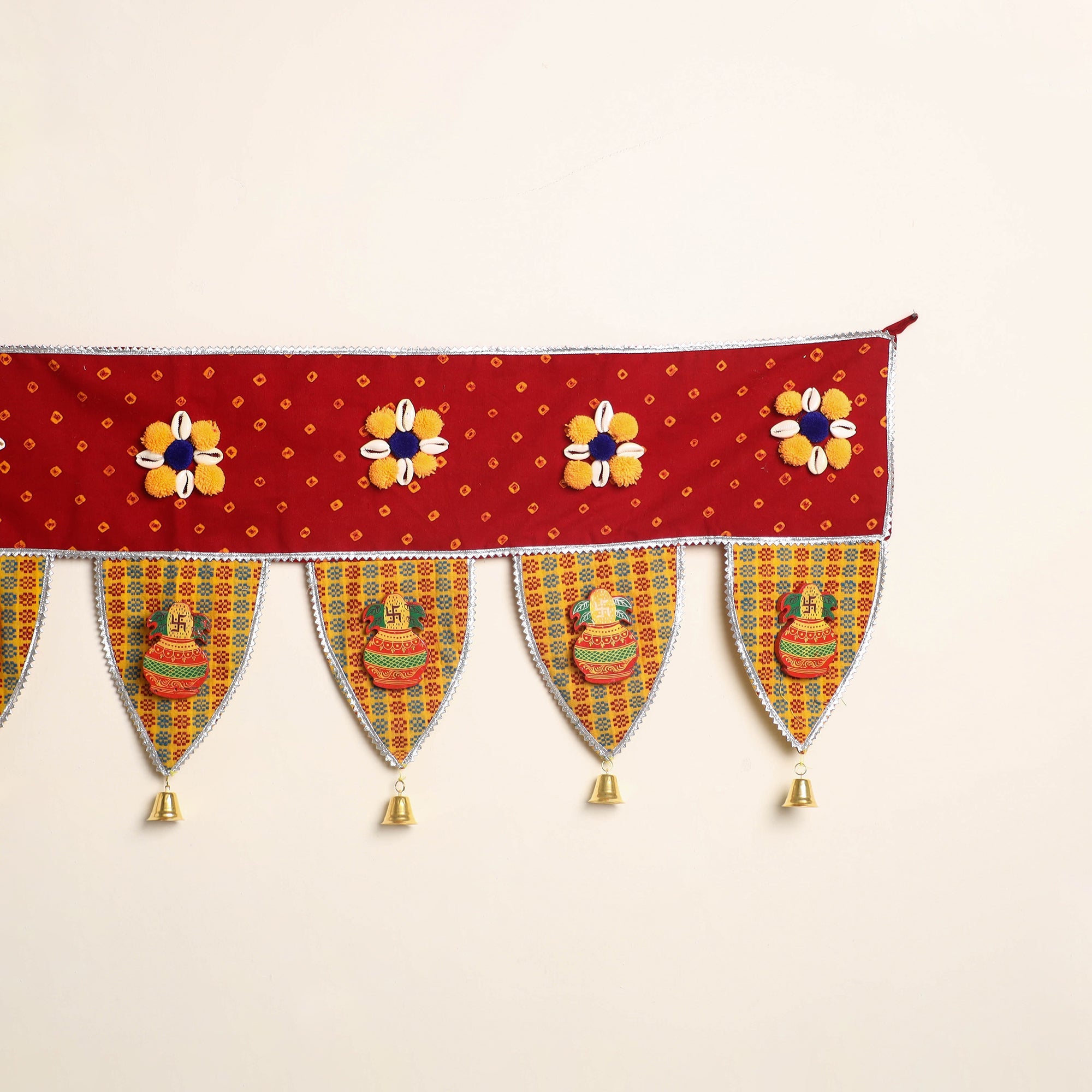 Handmade fabric toran for festive decor 44 - handcrafted