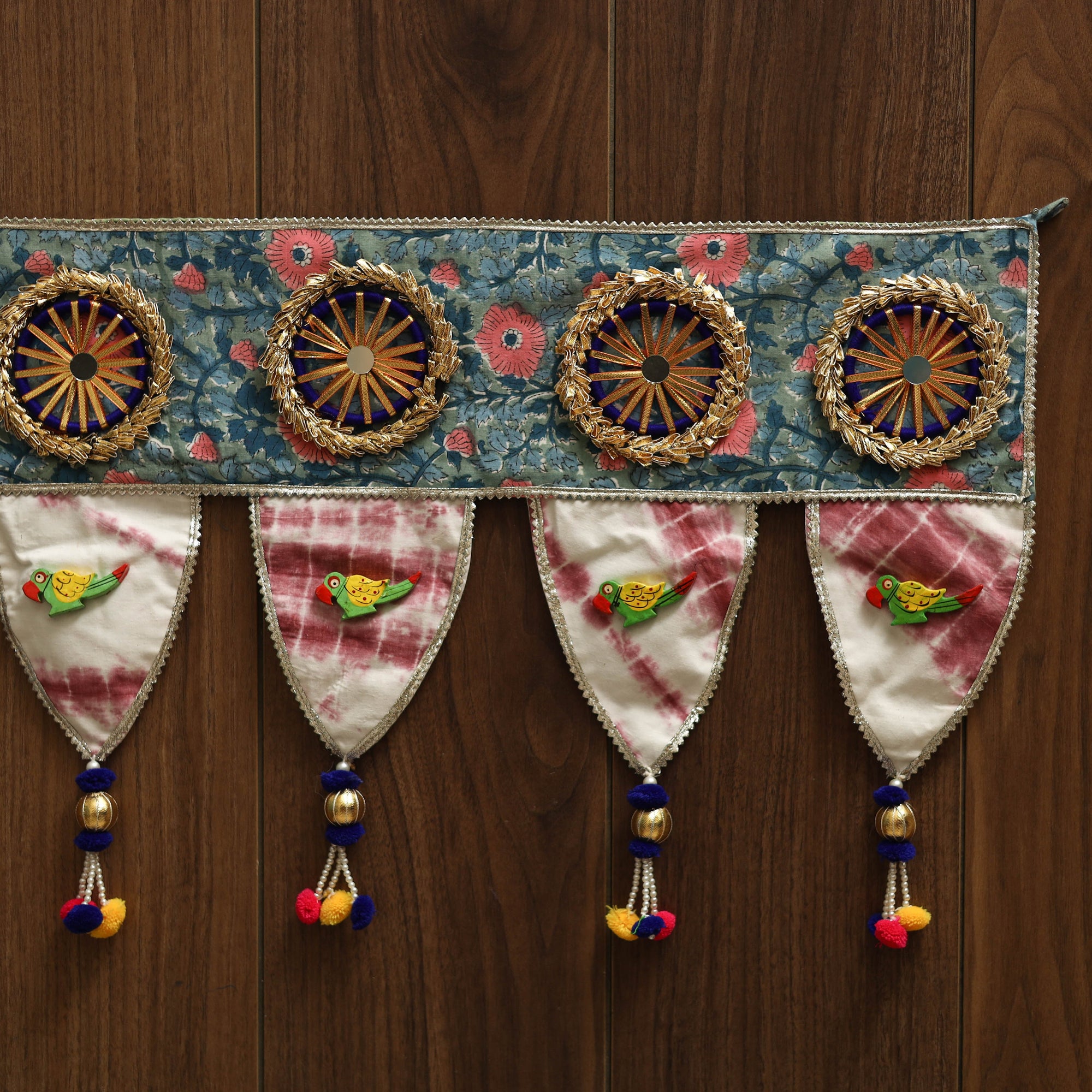 Handmade fabric toran for festive decor 46 - handcrafted