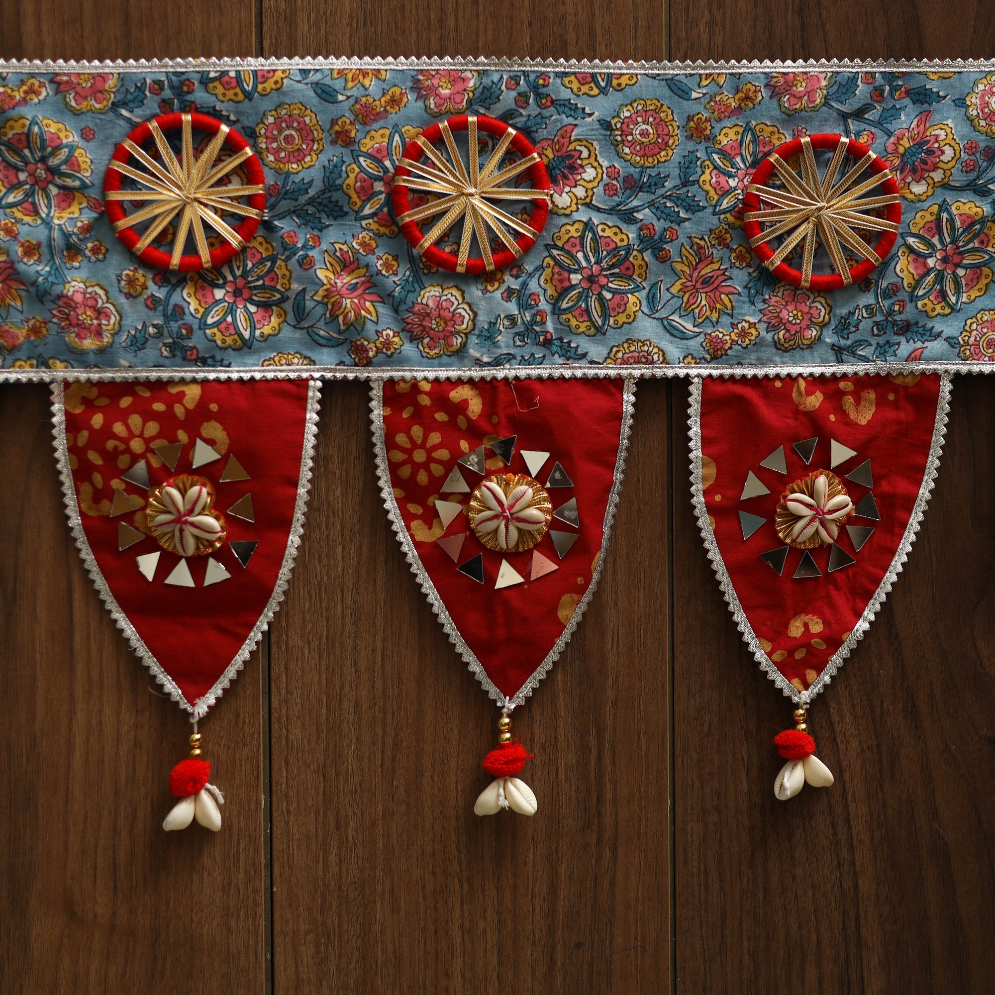 Handmade fabric toran for festive decor 53 - handcrafted