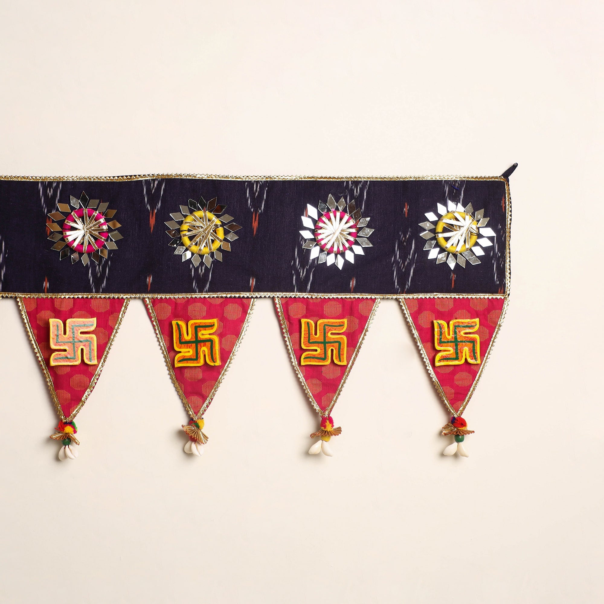 Handmade fabric toran for festive decor 54 - handcrafted