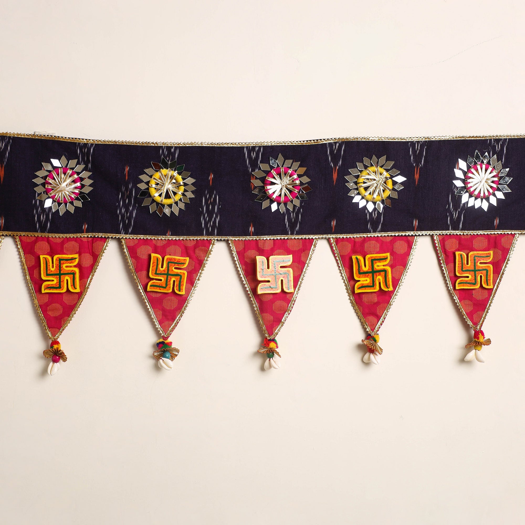 Handmade fabric toran for festive decor 54 - handcrafted