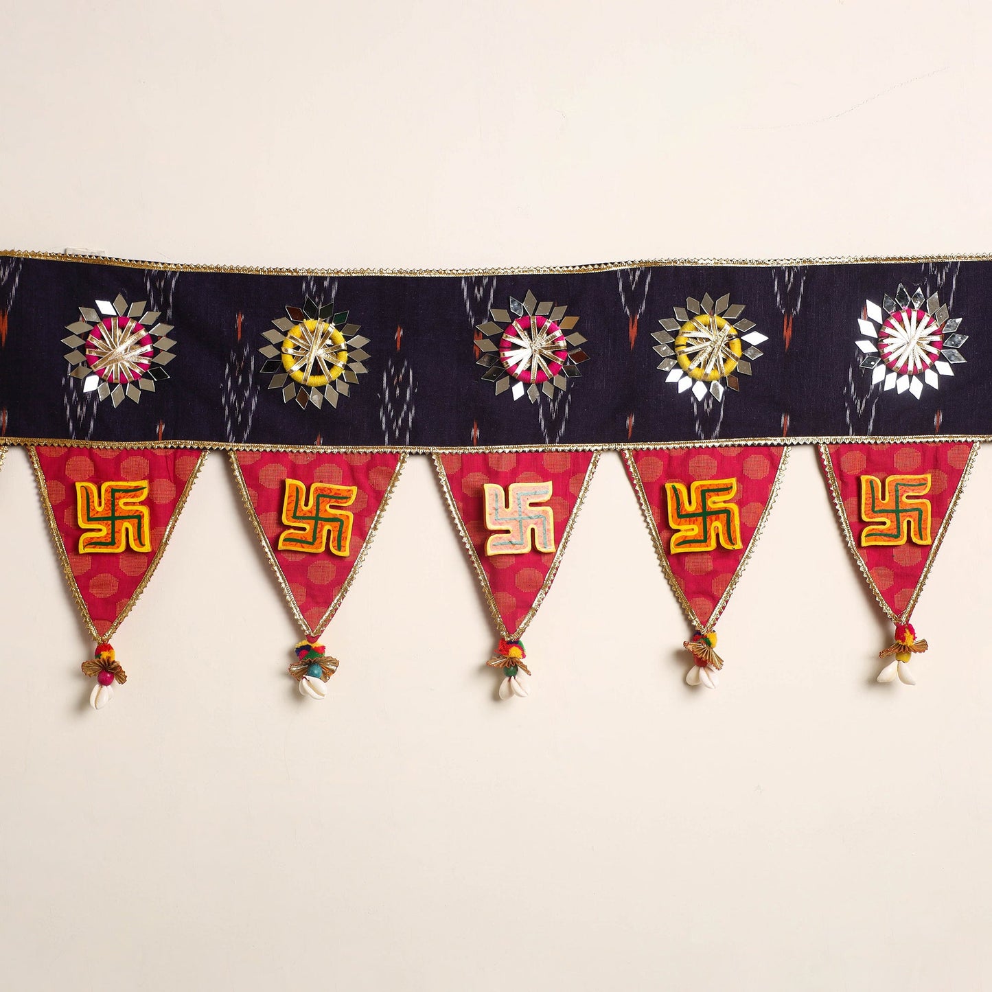 Handmade fabric toran for festive decor 54 - handcrafted