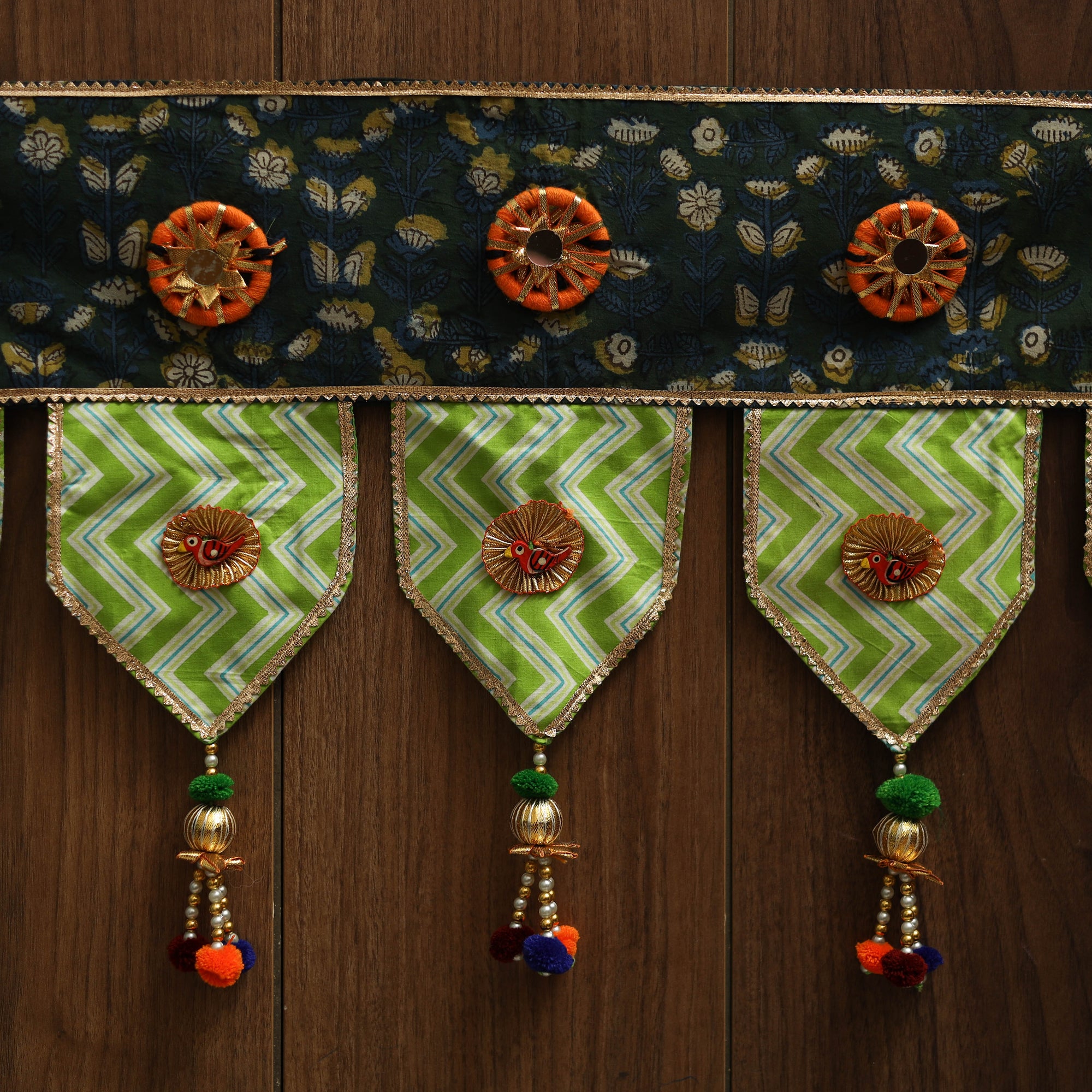 Handmade fabric toran for festive decor 56 - handcrafted