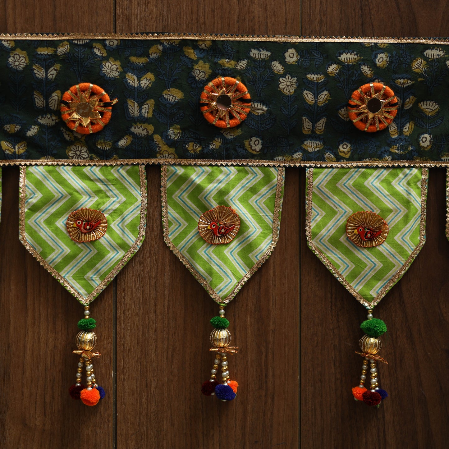 Handmade fabric toran for festive decor 56 - handcrafted