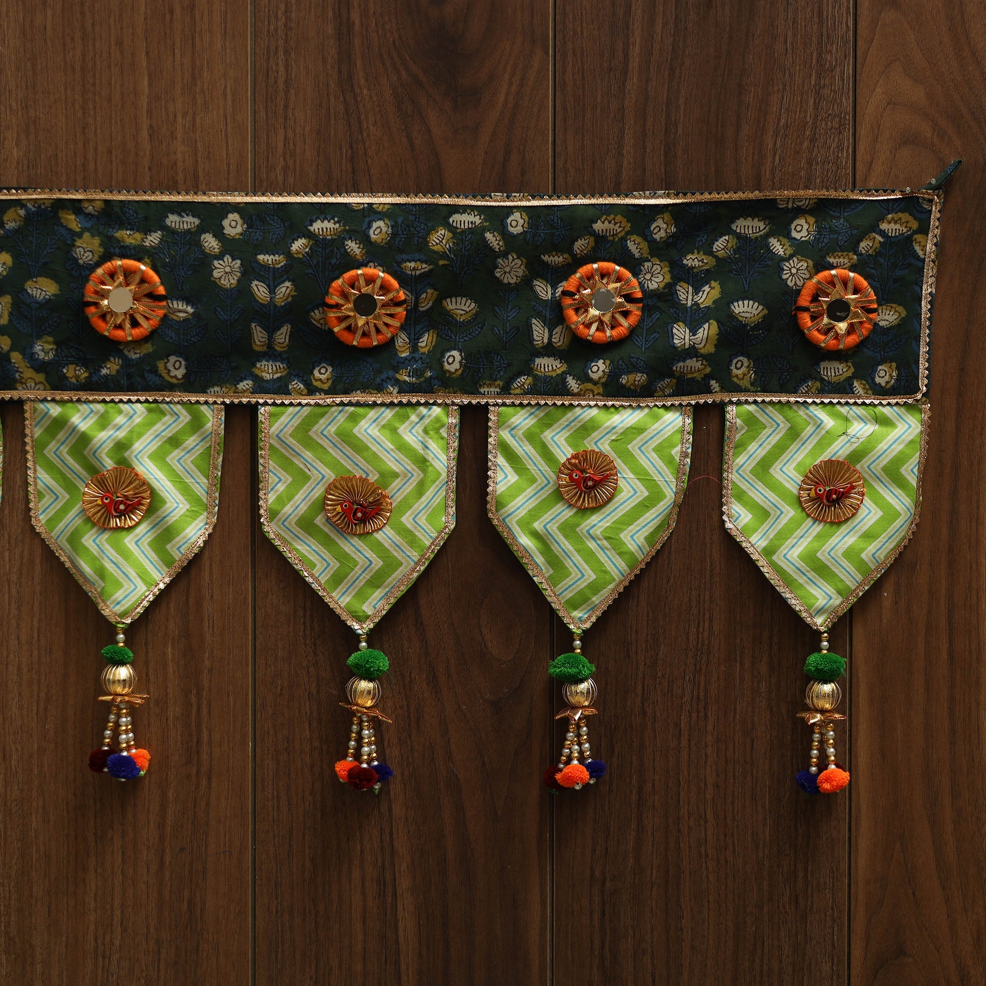 Handmade fabric toran for festive decor 56 - handcrafted