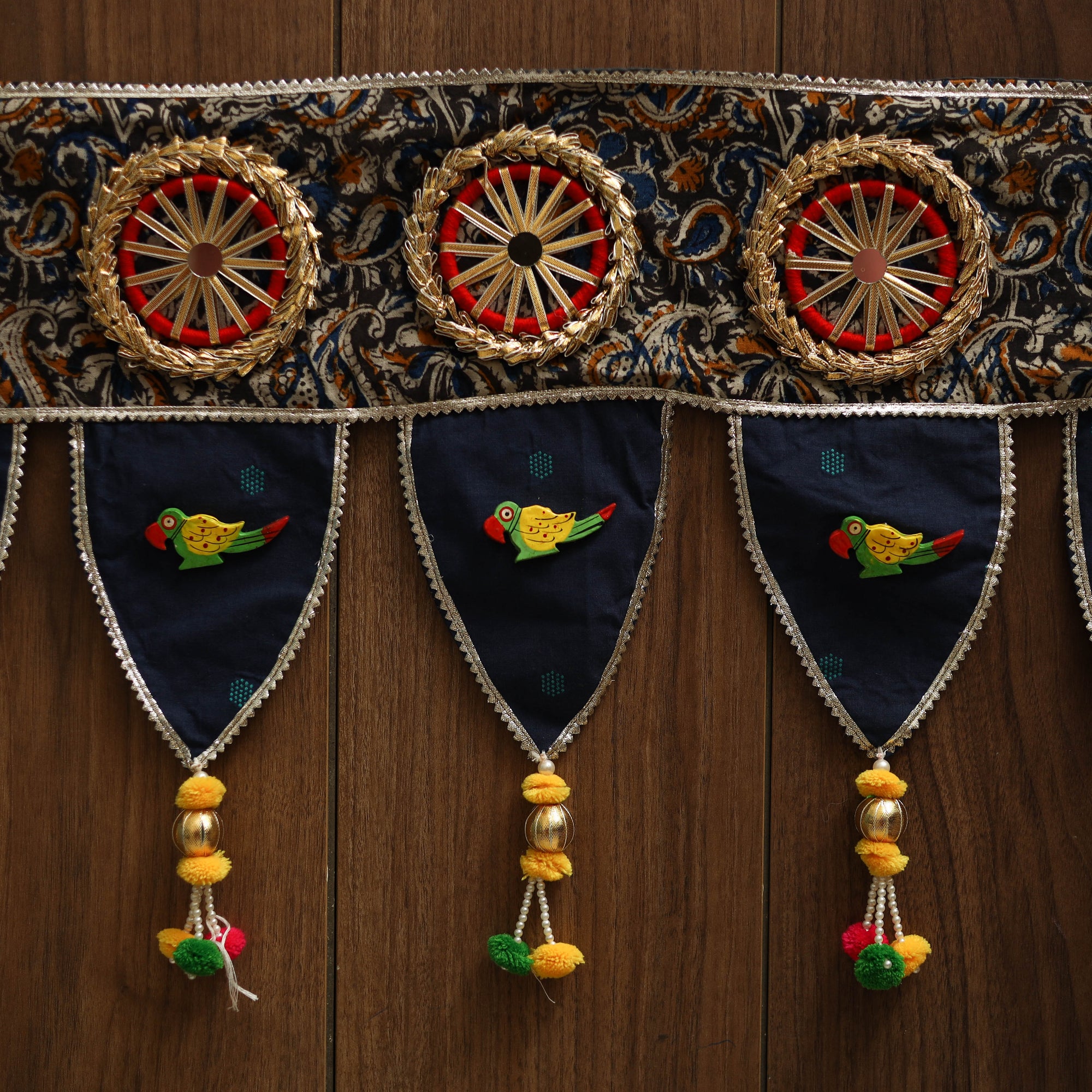 Handmade fabric toran for festive decor 57 - handcrafted