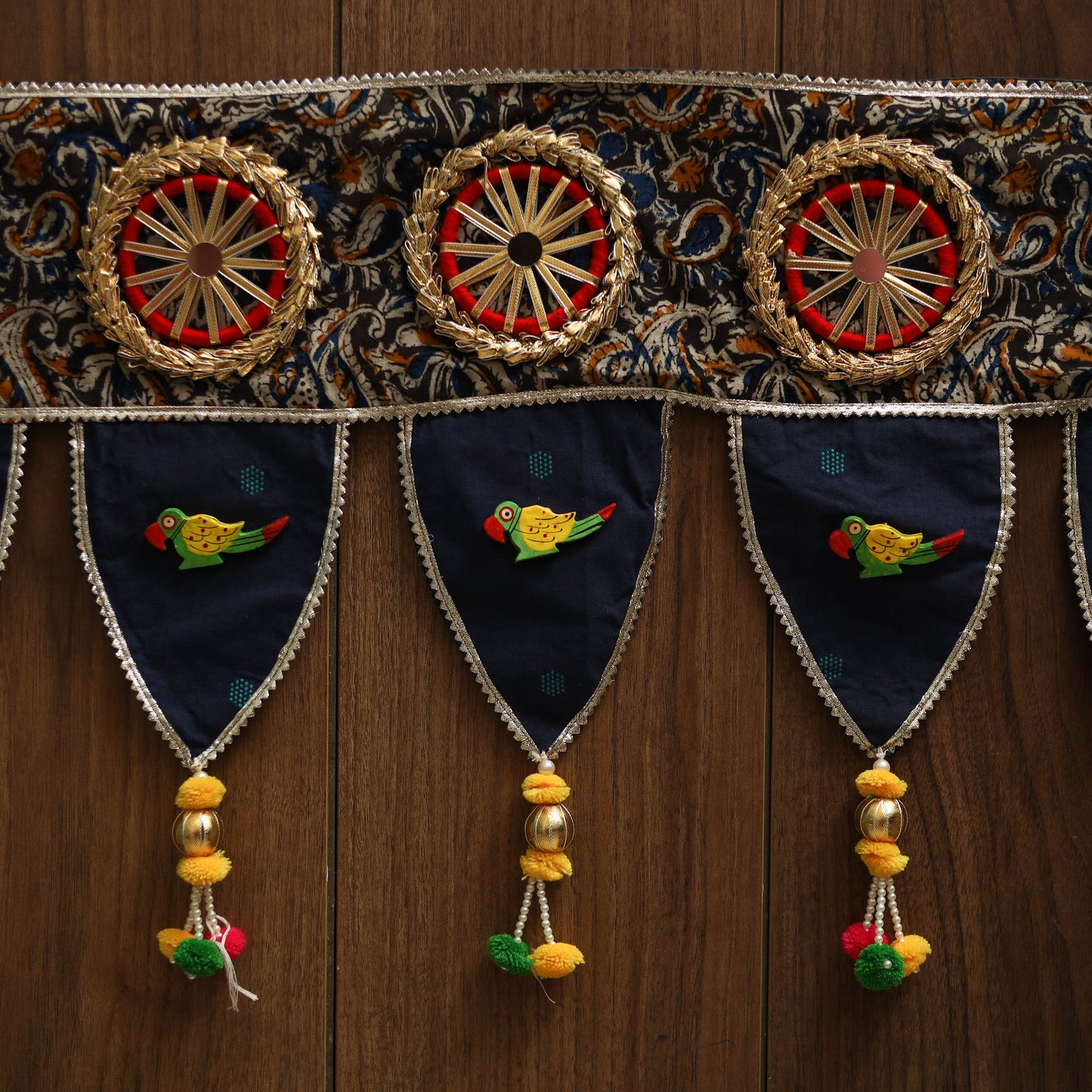 Handmade fabric toran for festive decor 57 - handcrafted