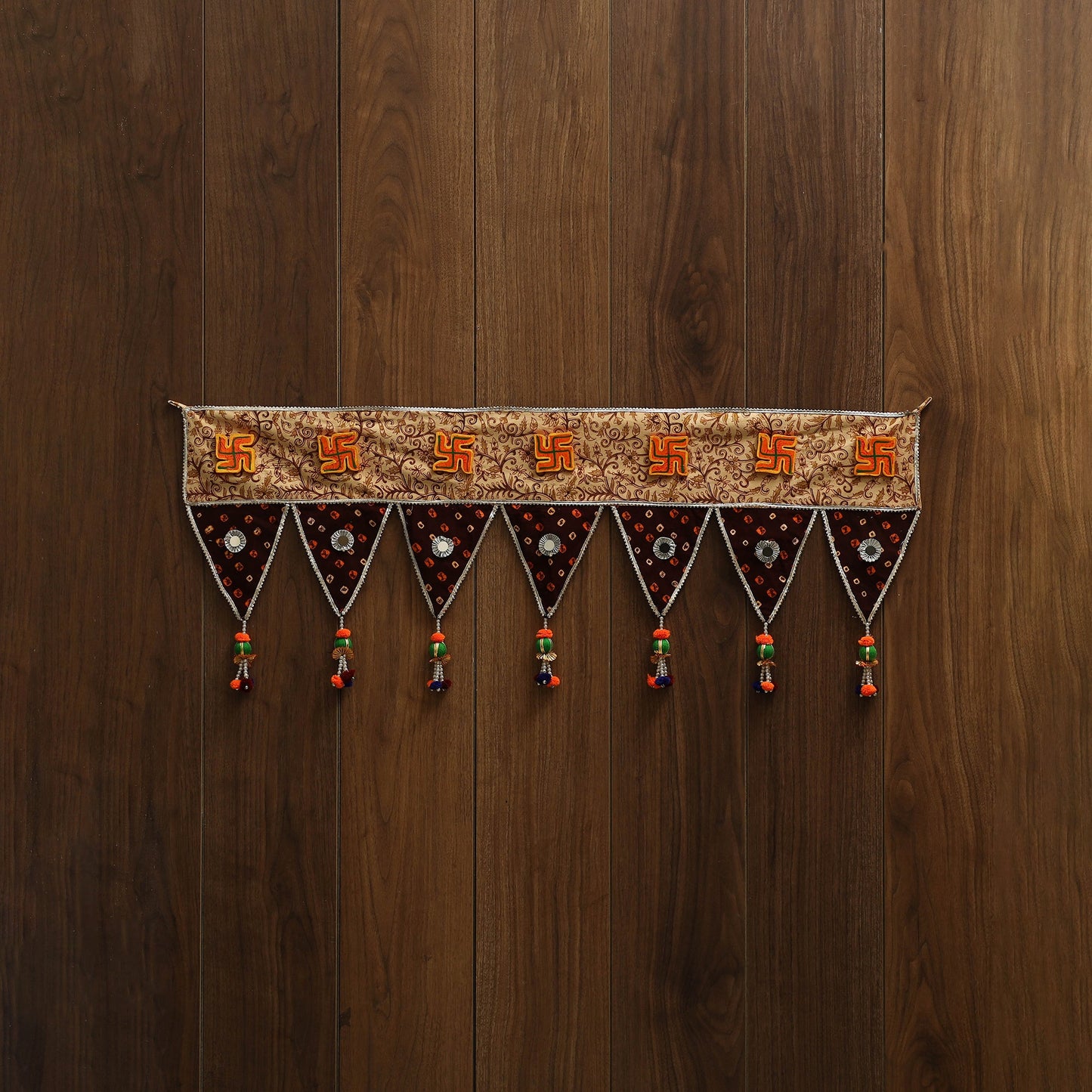 Handmade fabric toran for festive decor 63 - handcrafted