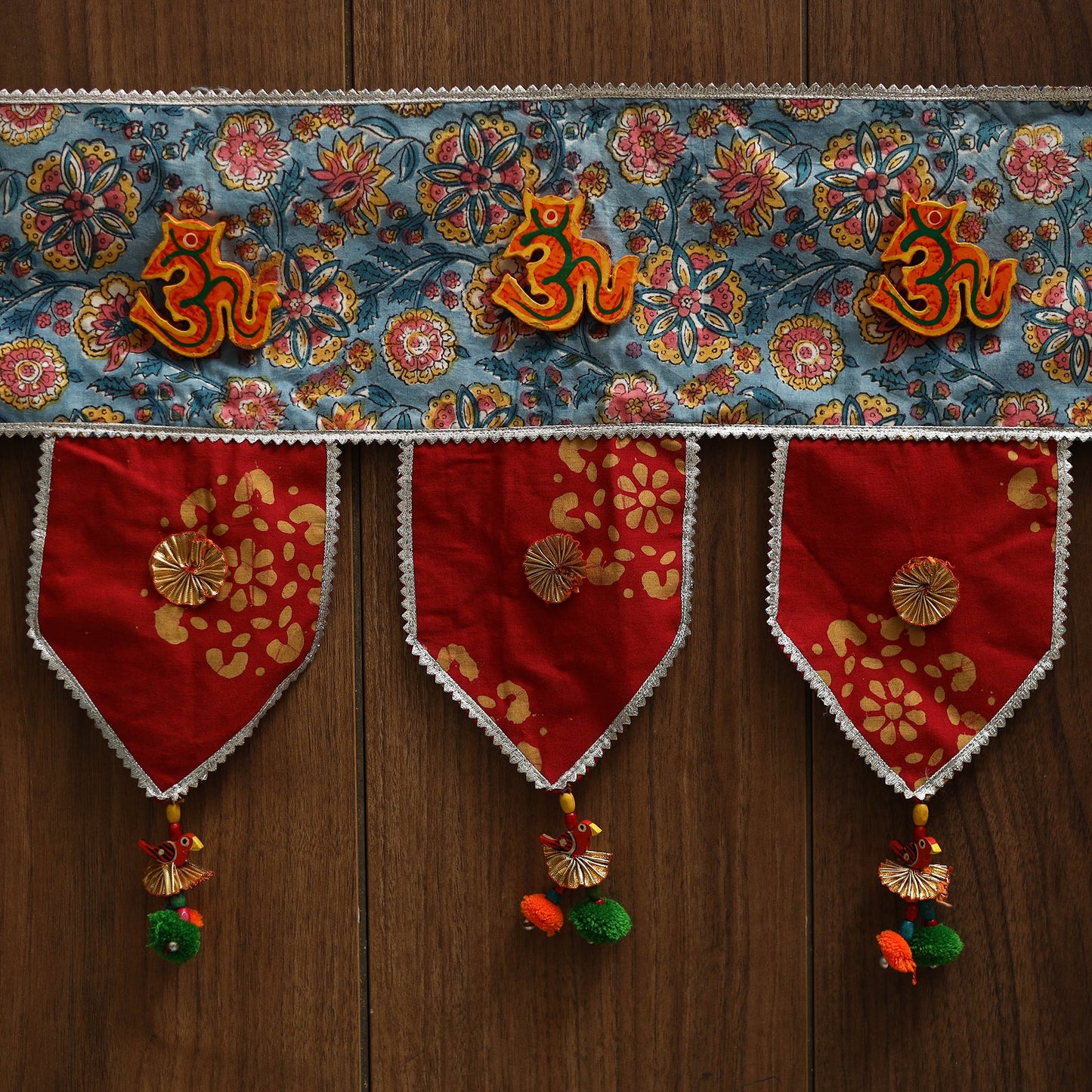 Handmade fabric toran for festive decor 64 - handcrafted