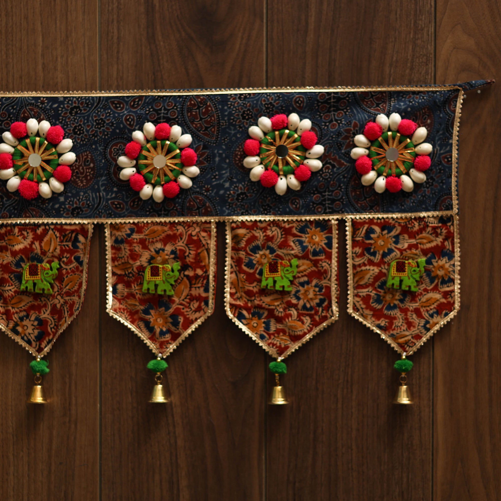 Handmade fabric toran for festive decor 66 - handcrafted