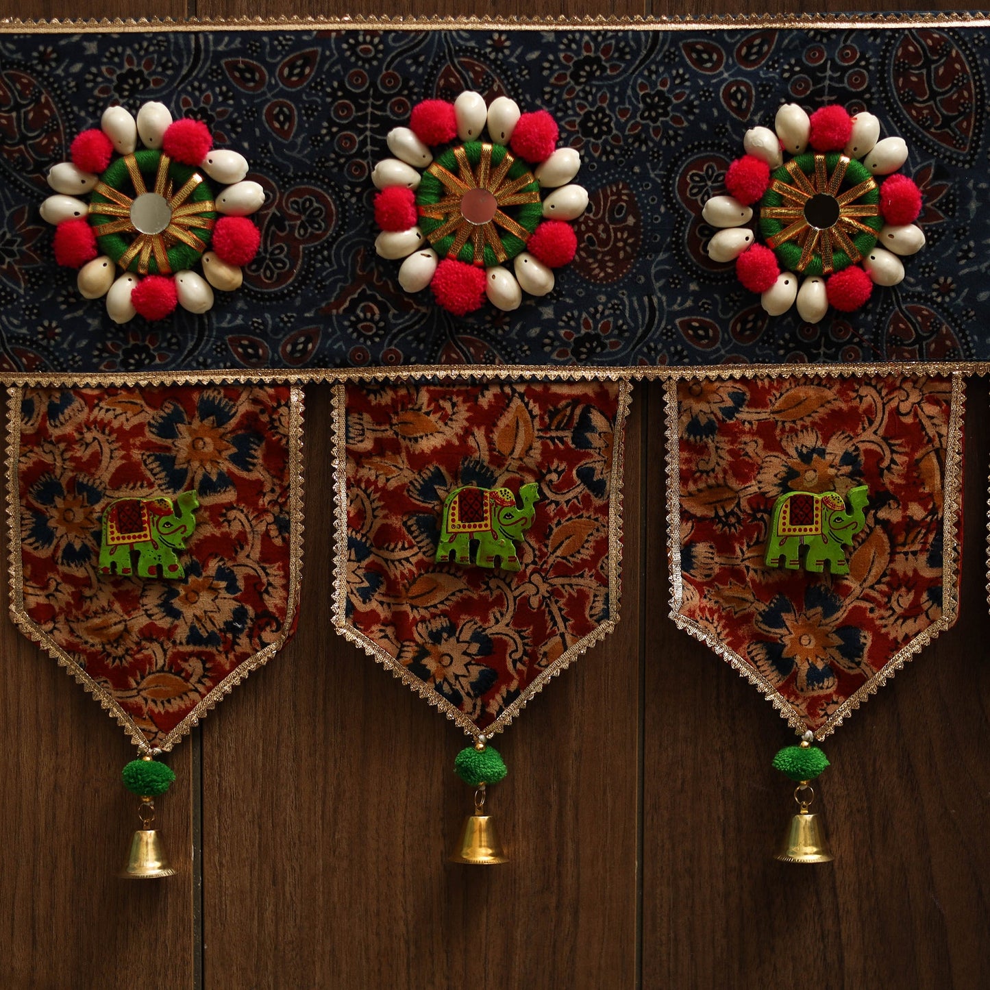 Handmade fabric toran for festive decor 66 - handcrafted