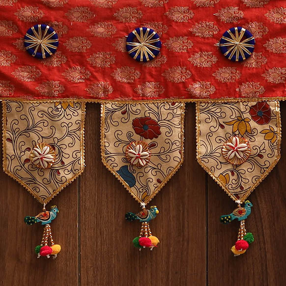 Handmade fabric toran for festive decor 71 - handcrafted