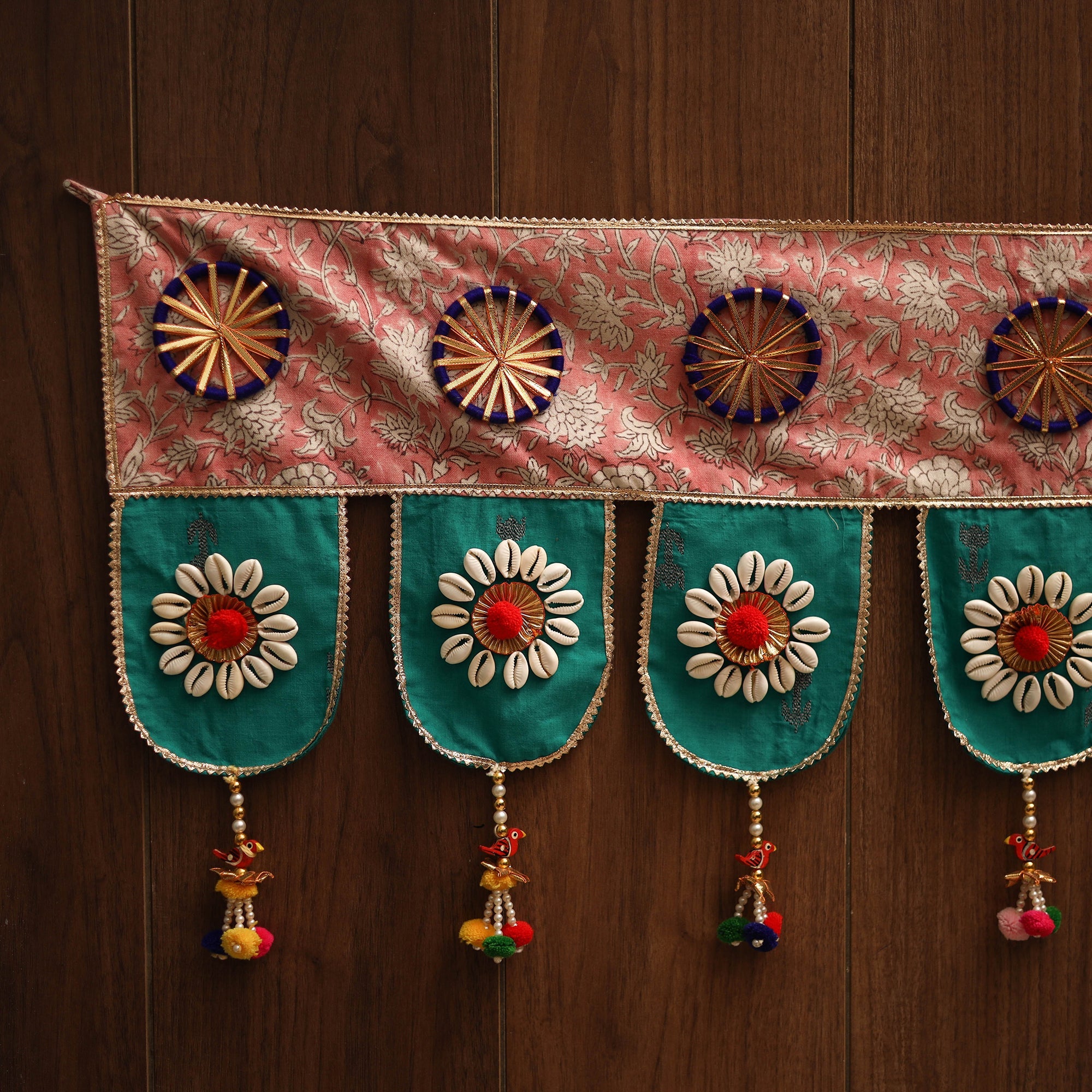 Handmade fabric toran for festive decor 73 - handcrafted