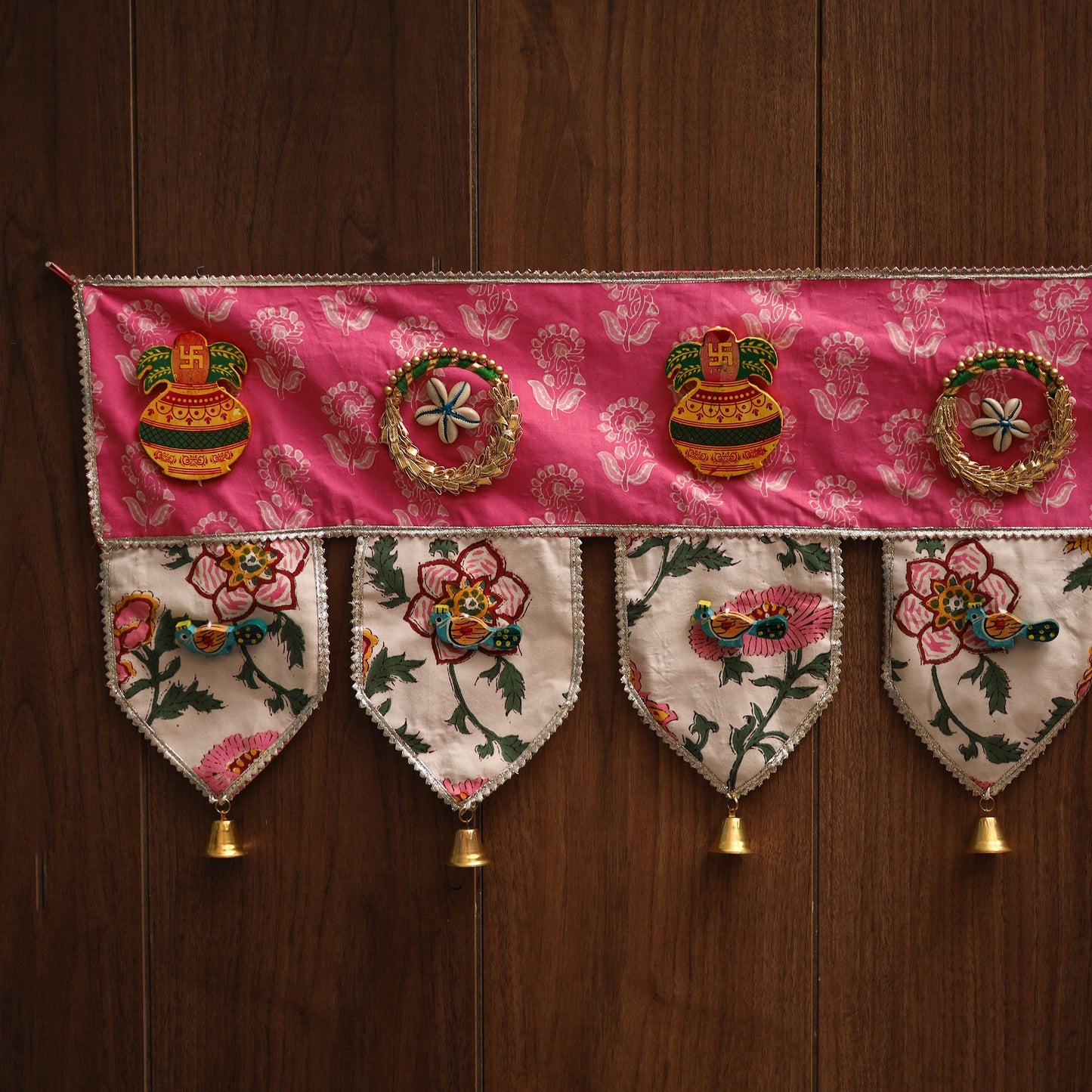 Handmade fabric toran for festive decor 74 - handcrafted