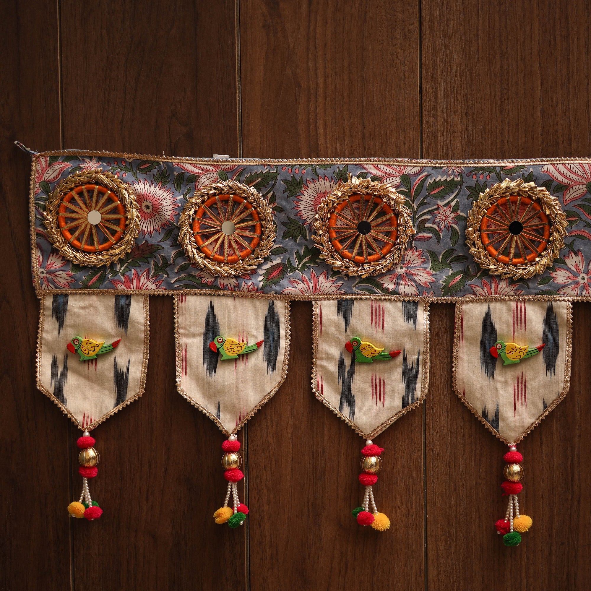 Handmade fabric toran for festive decor 77 - handcrafted