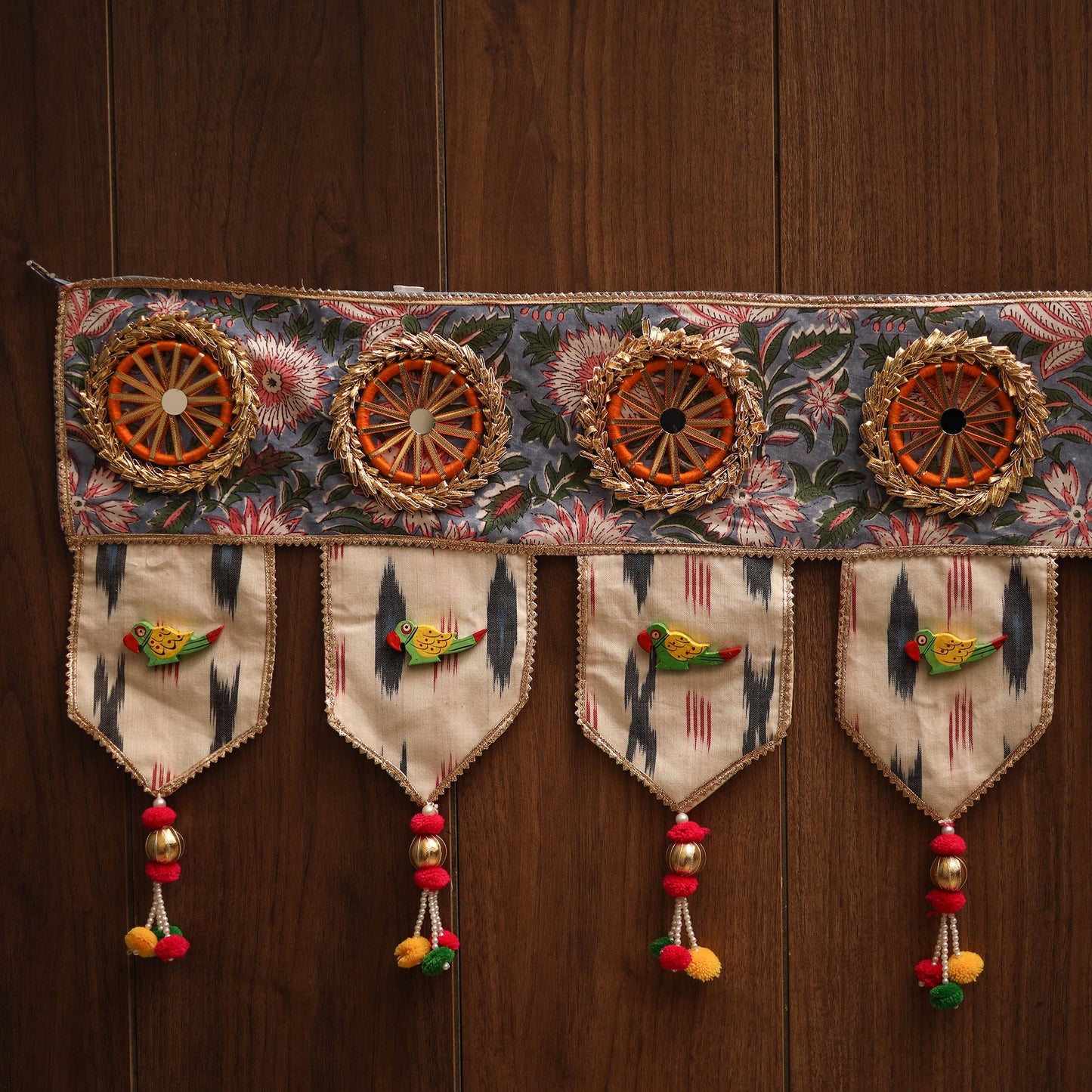 Handmade fabric toran for festive decor 77 - handcrafted