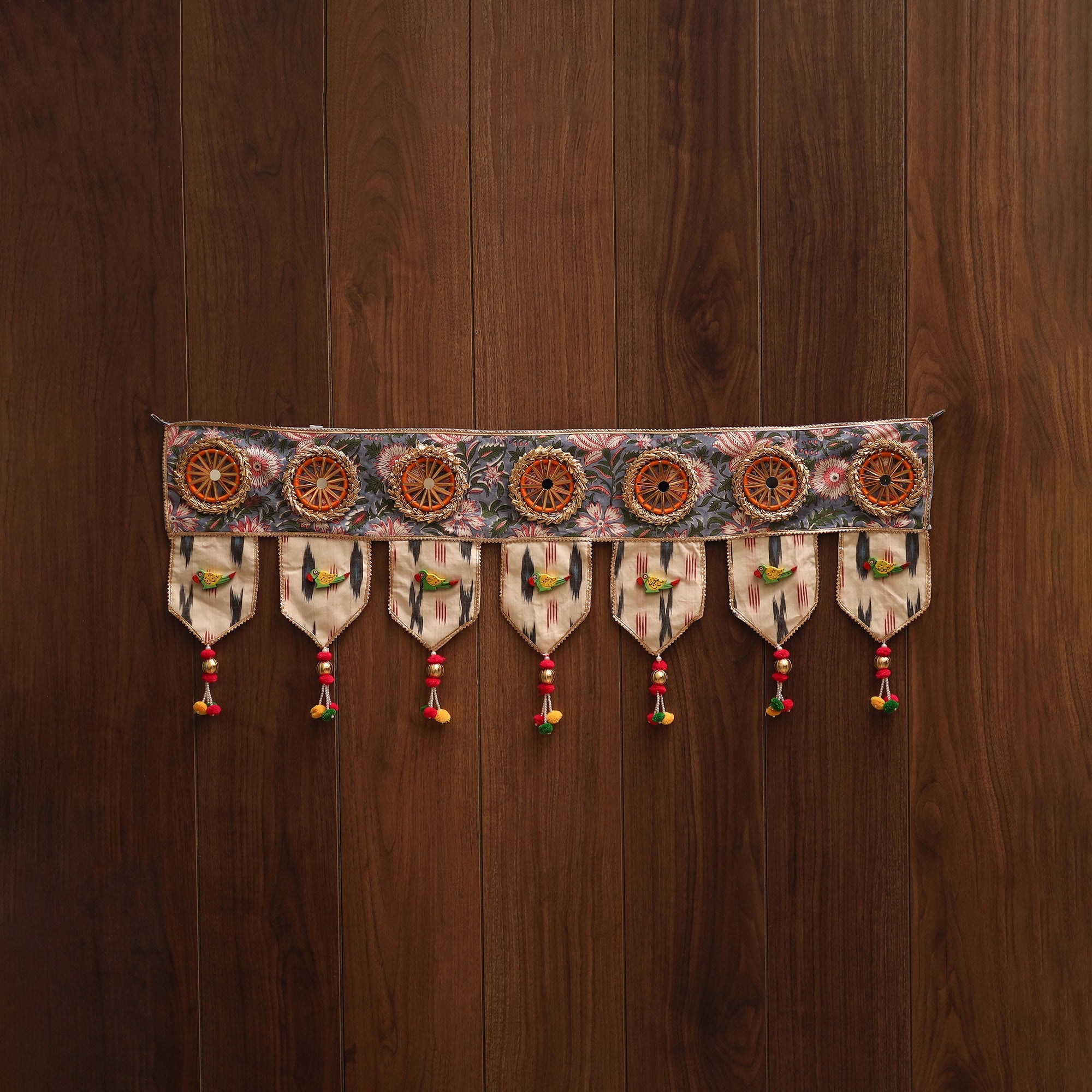 Handmade fabric toran for festive decor 77 - handcrafted