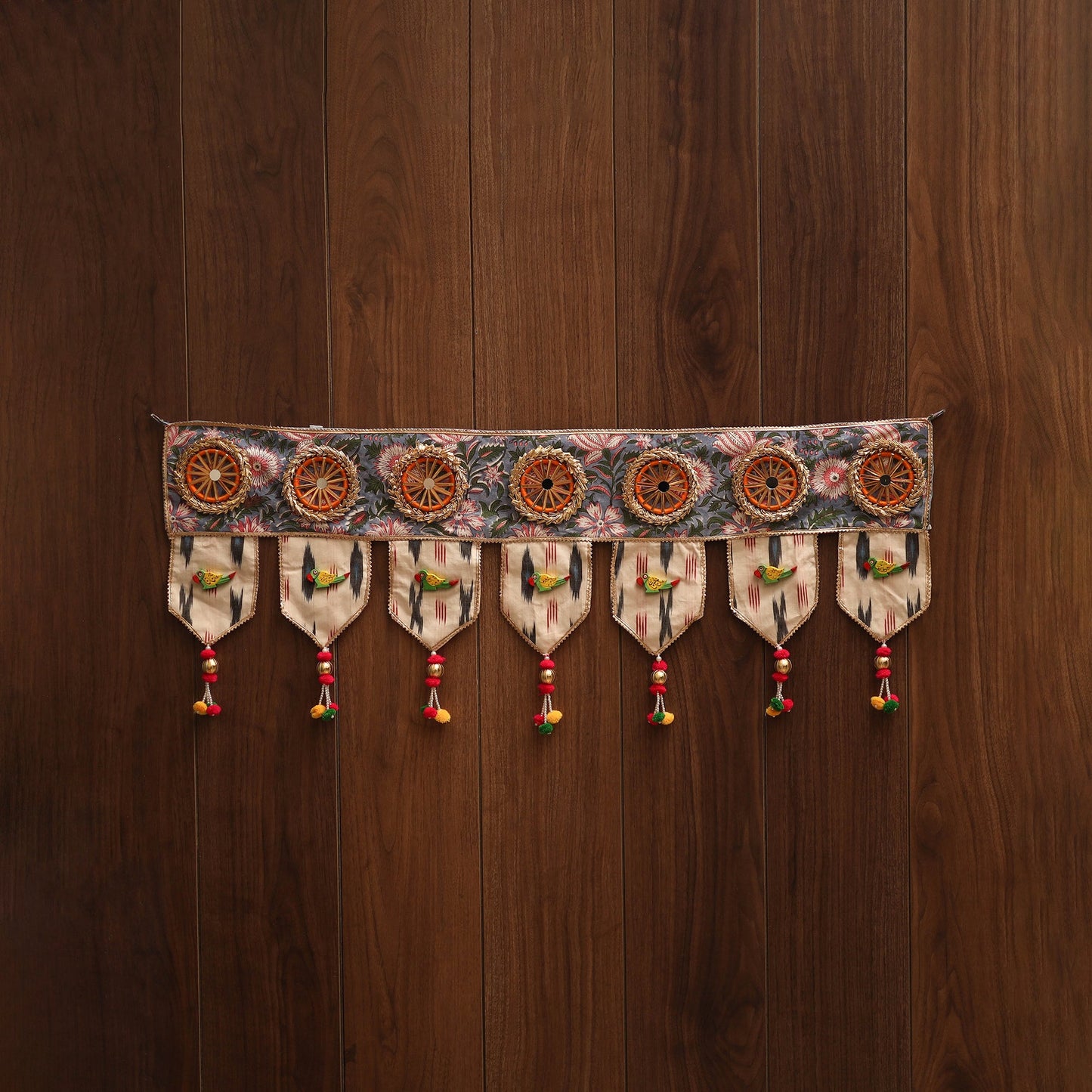 Handmade fabric toran for festive decor 77 - handcrafted