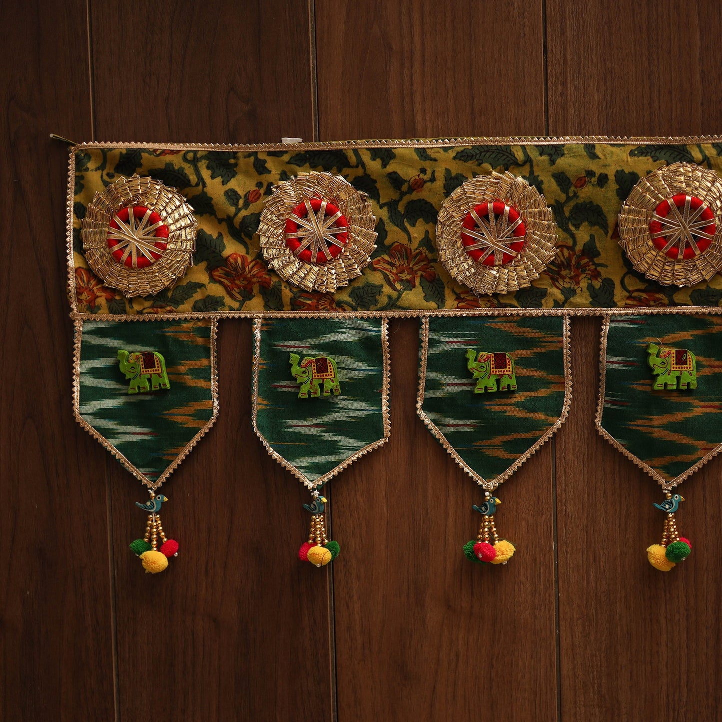 Handmade fabric toran for festive decor 79 - handcrafted