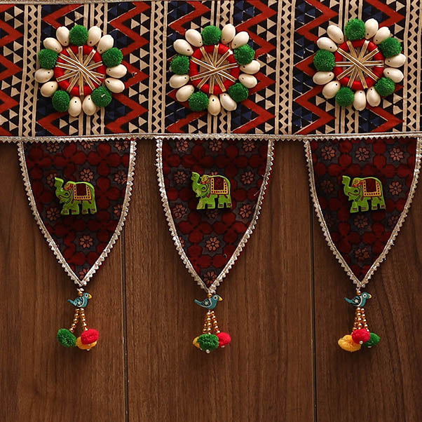 Handmade fabric toran for festive decor 80 - handcrafted