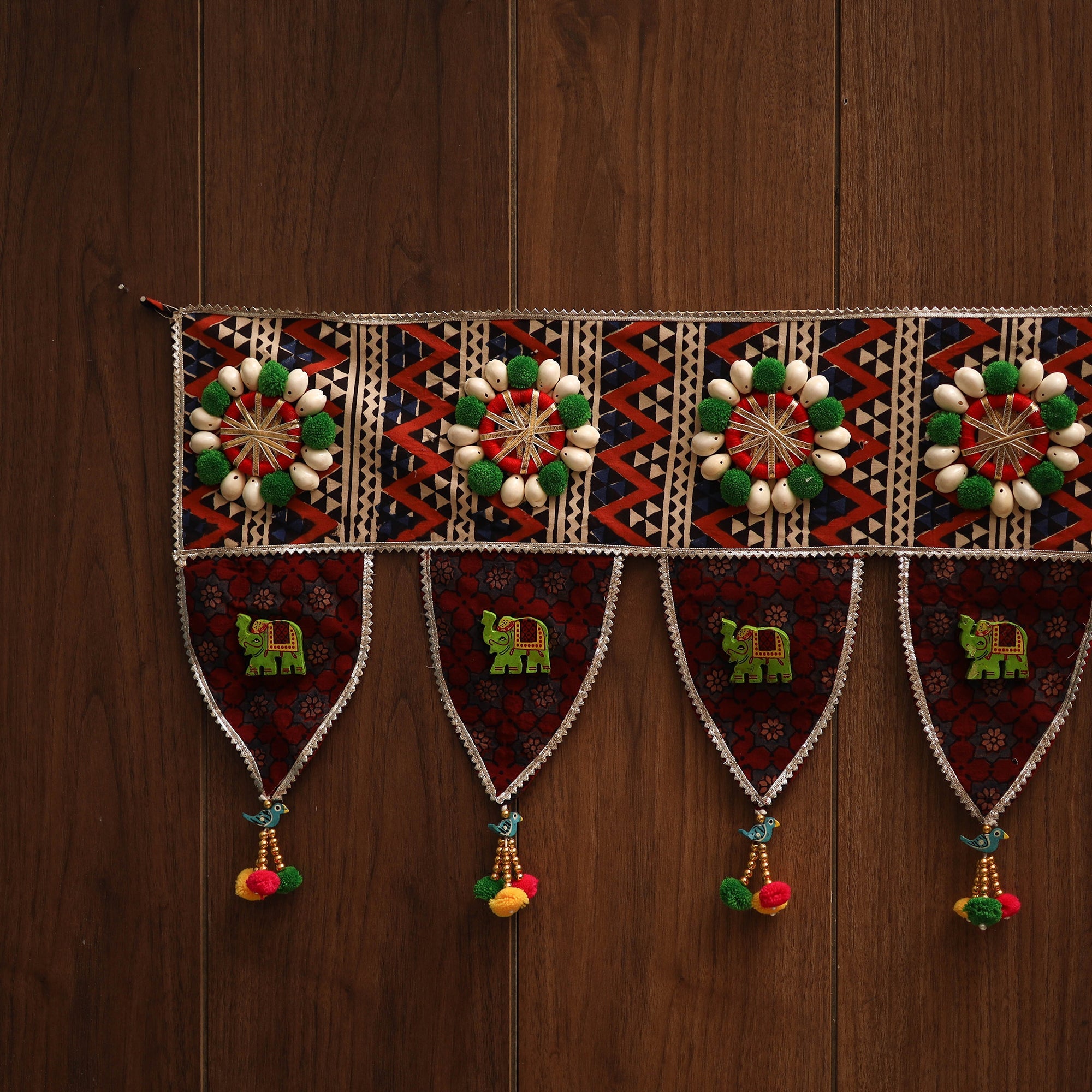 Handmade fabric toran for festive decor 80 - handcrafted