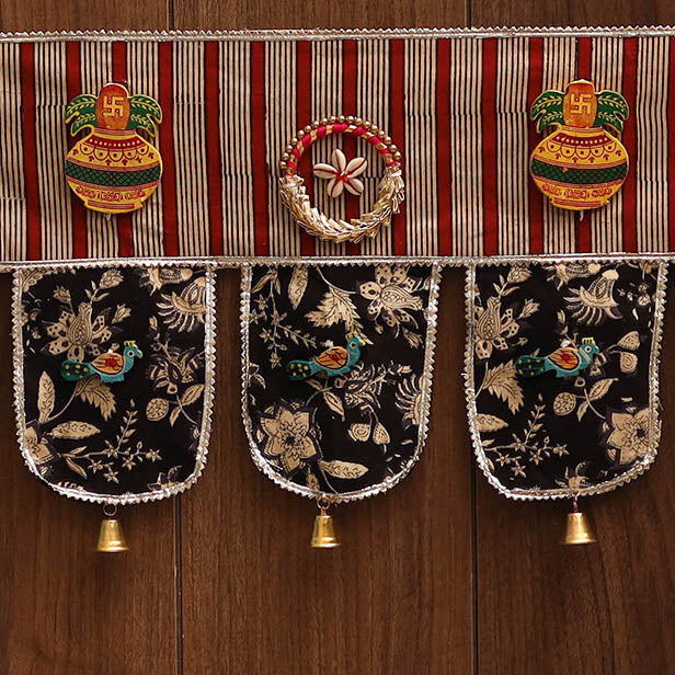 Handmade fabric toran for festive decor 82 - handcrafted