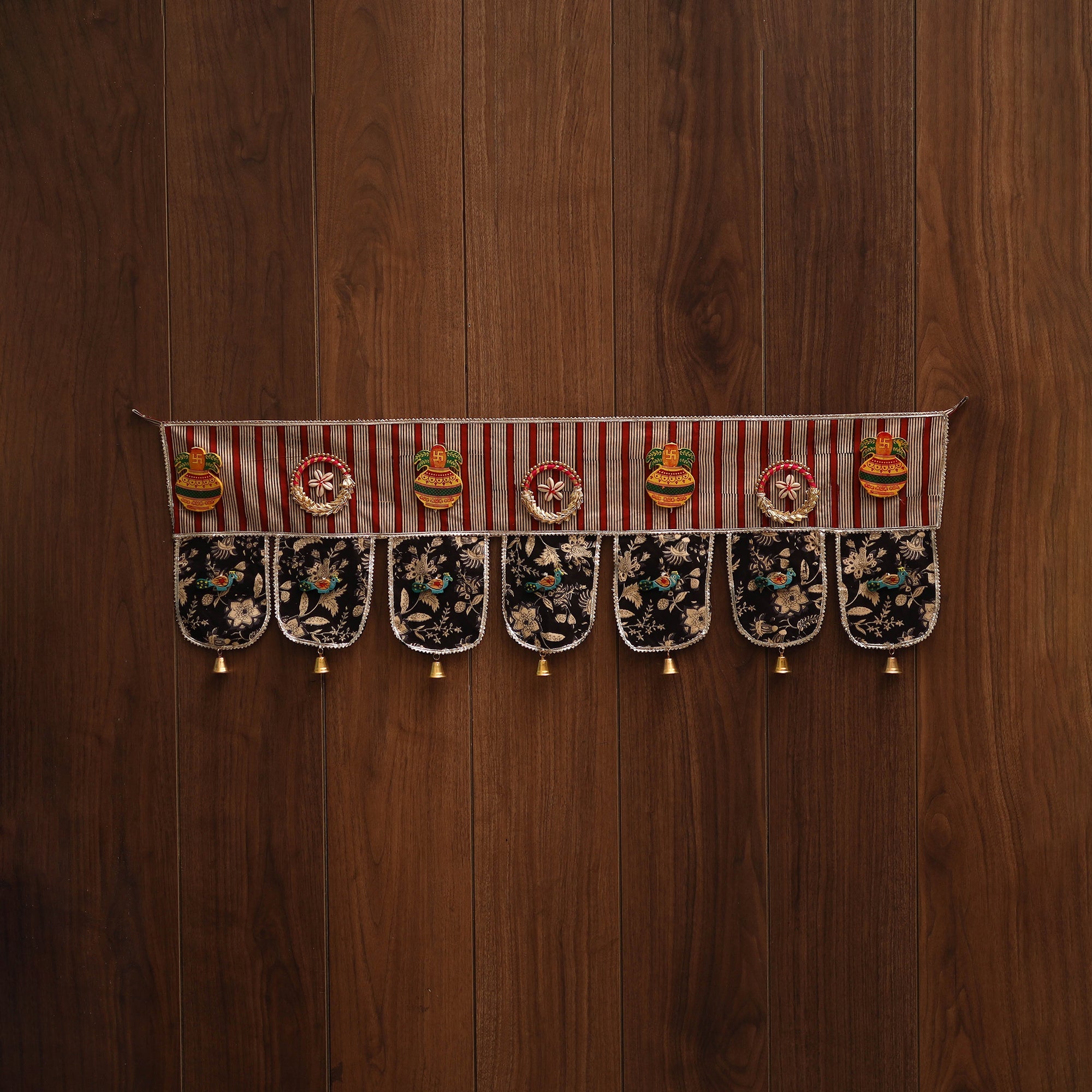 Handmade fabric toran for festive decor 82 - handcrafted